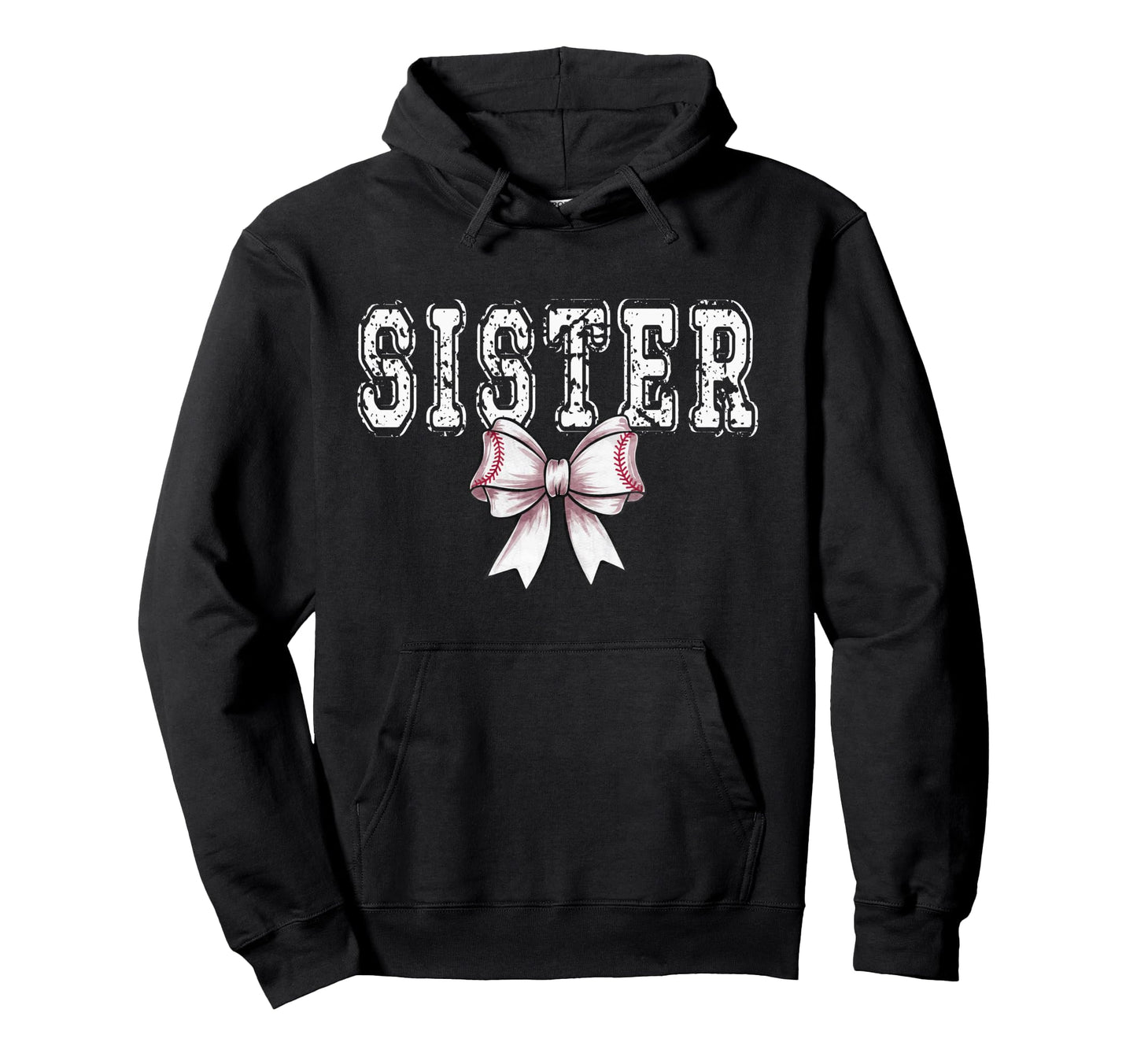 Coquette Baseball Sister Spirit Hoodie - Fun Novelty Design for Adults - T-Shirt, Sweatshirt, Hoodie