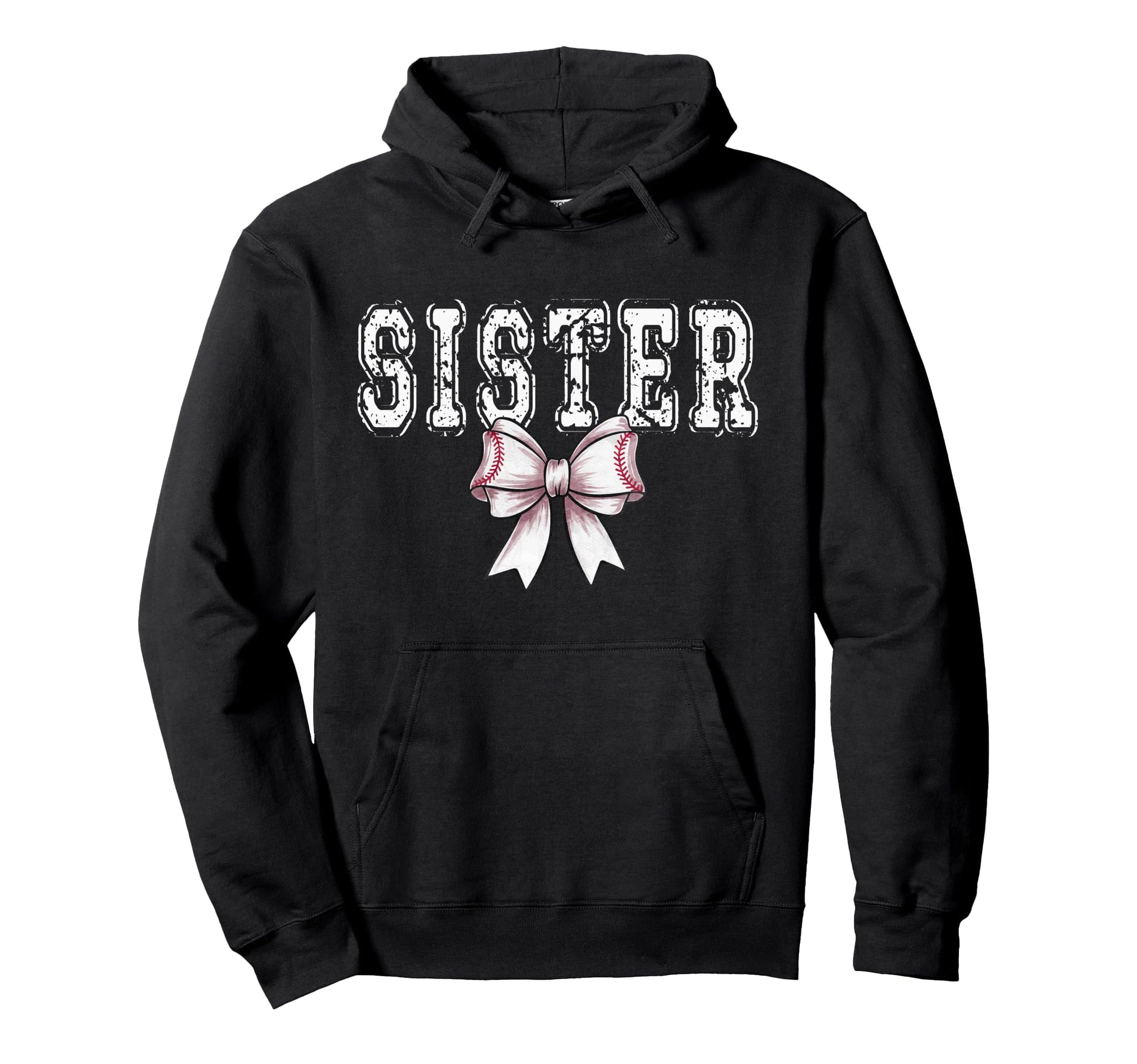 Coquette Baseball Sister Spirit Hoodie - Fun Novelty Design for Adults - T-Shirt, Sweatshirt, Hoodie