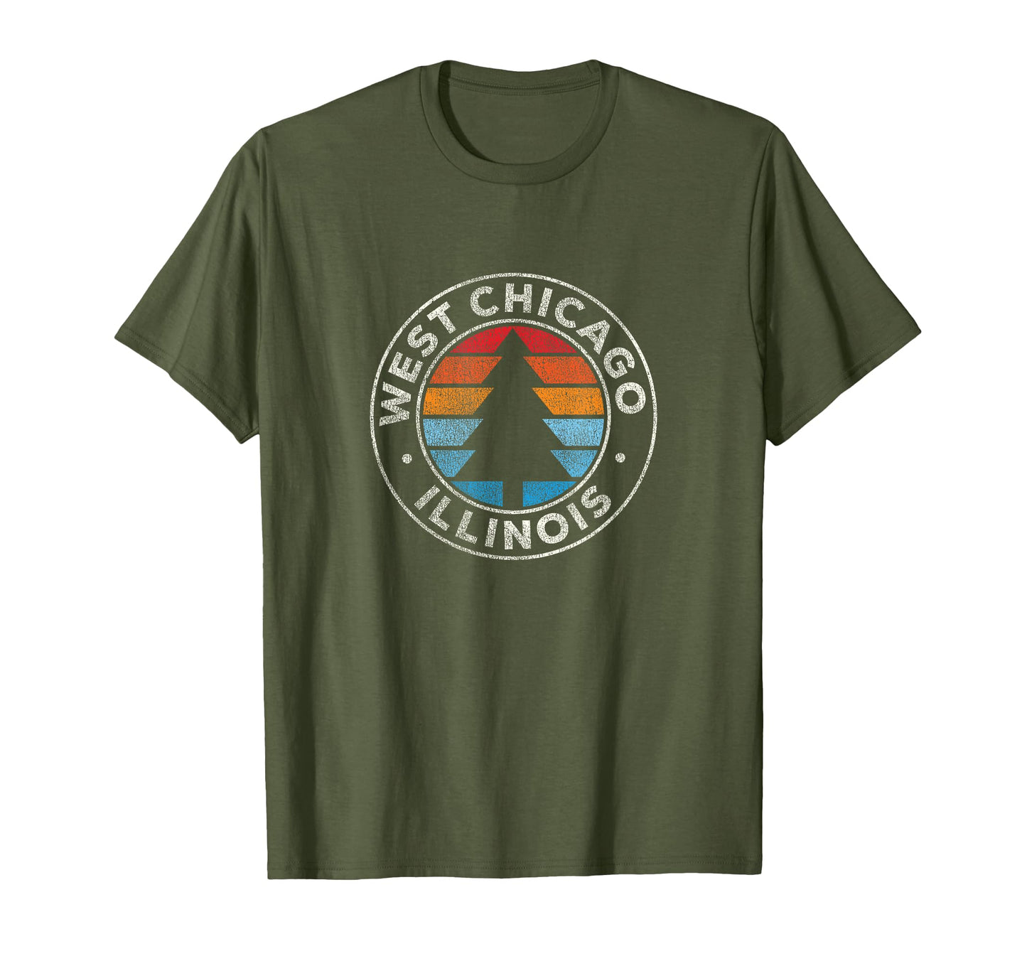 West Chicago Illinois Il 70S T-Shirt - Trendy Graphic Unisex - T-Shirt, Sweatshirt, Hoodie