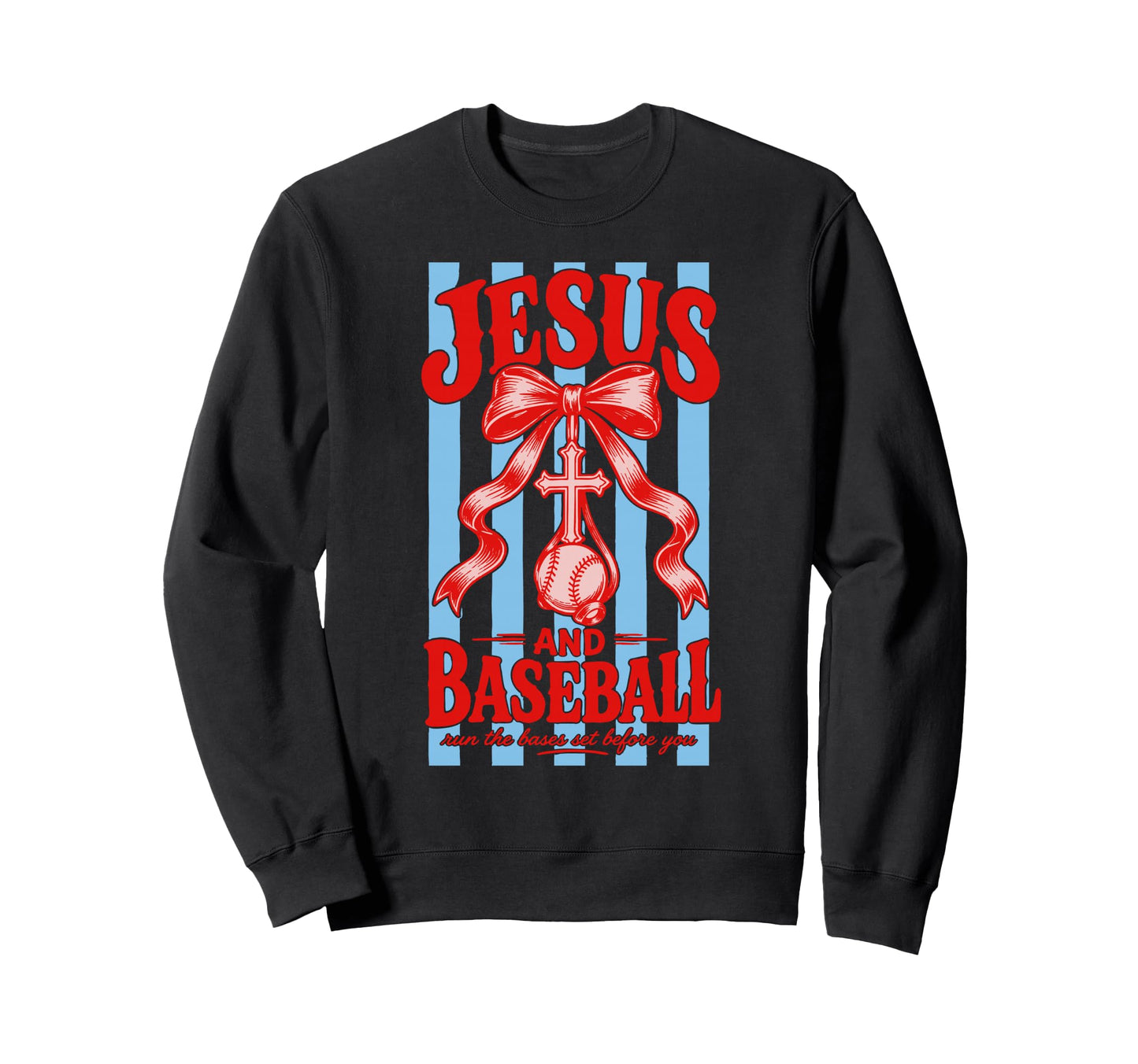 Jesus And Baseball Coquette Christian Sweatshirt - Unique Graphic Unisex - T-Shirt, Sweatshirt, Hoodie