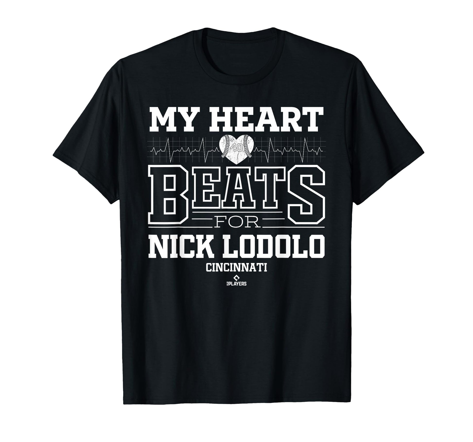 My Heart Beats Nick Lodolo Cincinnati T-Shirt - Unique Graphic for Adults - T-Shirt, Sweatshirt, Hoodie