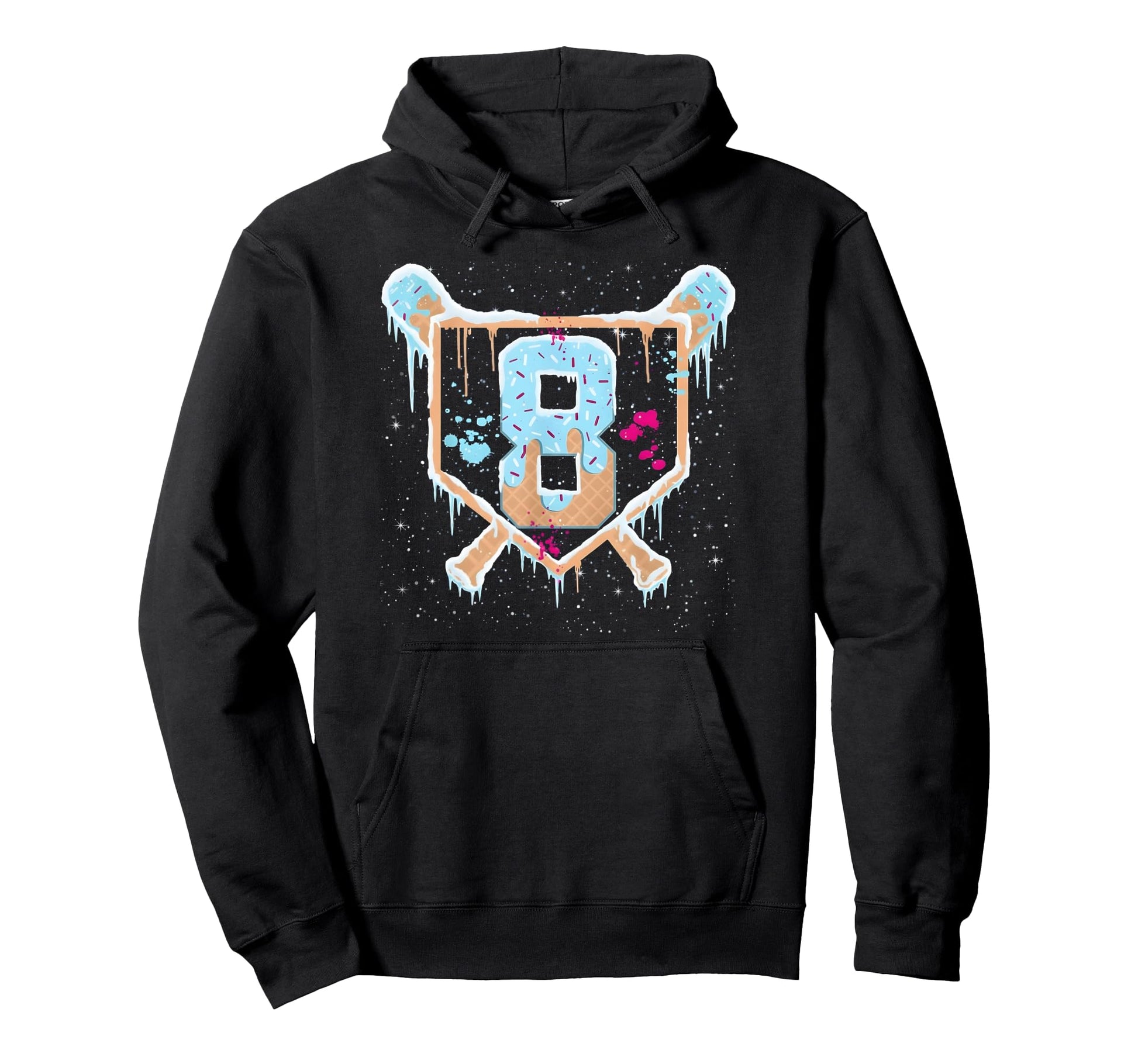 Baseball 8 Year Old Ice Cream Drip 8Th Hoodie - Fun Novelty Design Unisex - T-Shirt, Sweatshirt, Hoodie
