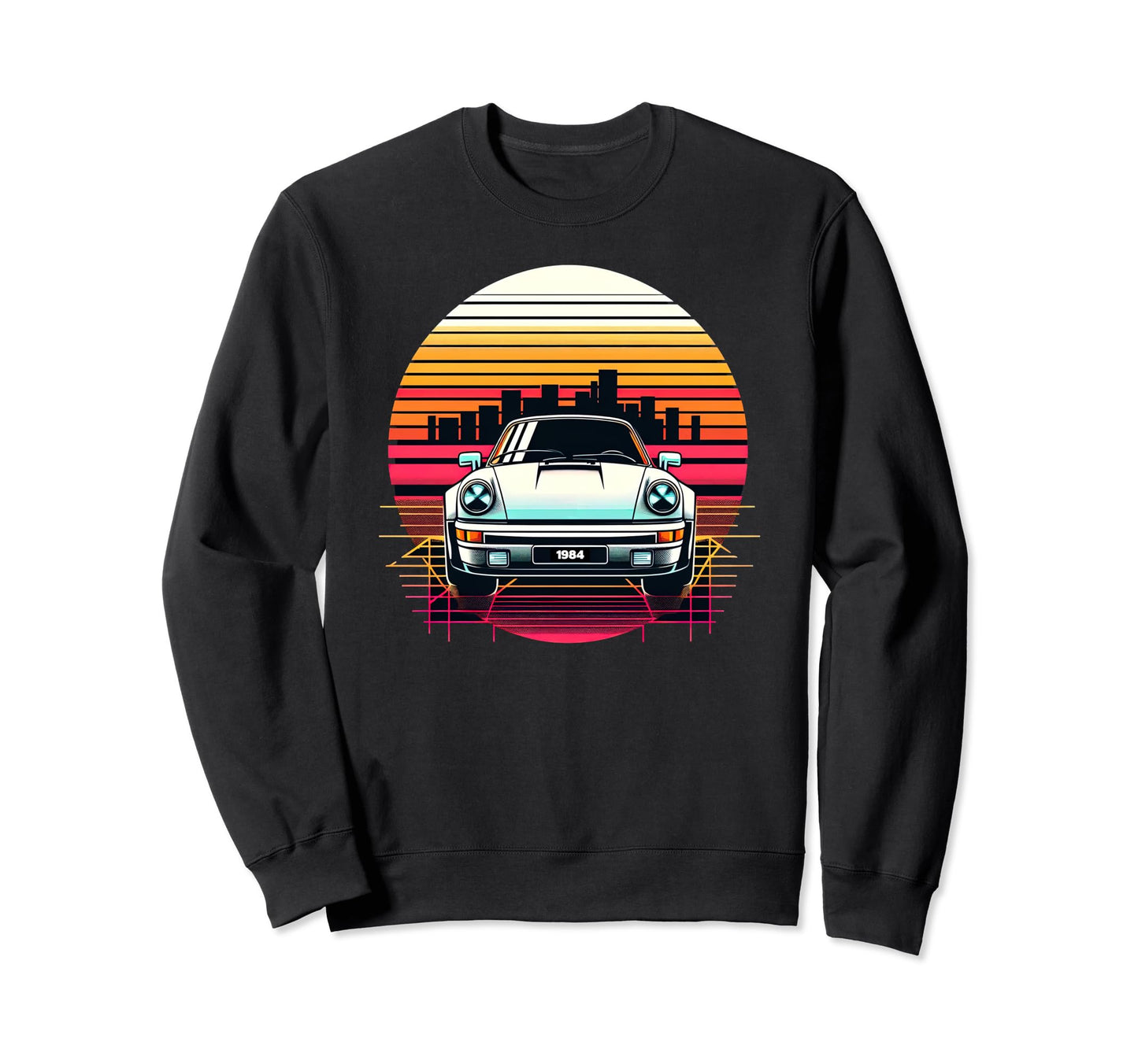 Synthwave Supercar Retrowave 80S Sweatshirt - Aesthetic Graphic for Adults - T-Shirt, Sweatshirt, Hoodie
