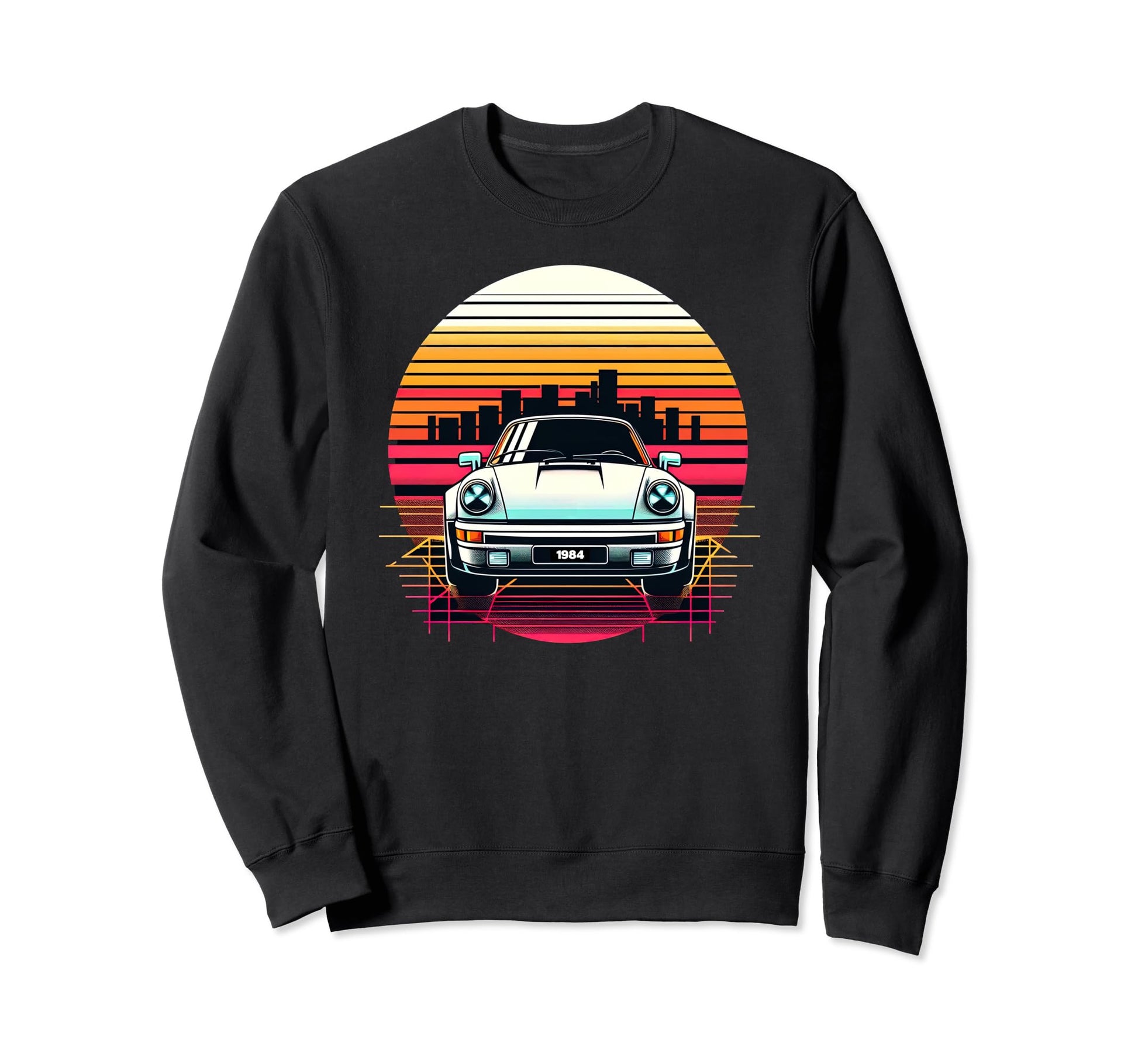 Synthwave Supercar Retrowave 80S Sweatshirt - Aesthetic Graphic for Adults - T-Shirt, Sweatshirt, Hoodie