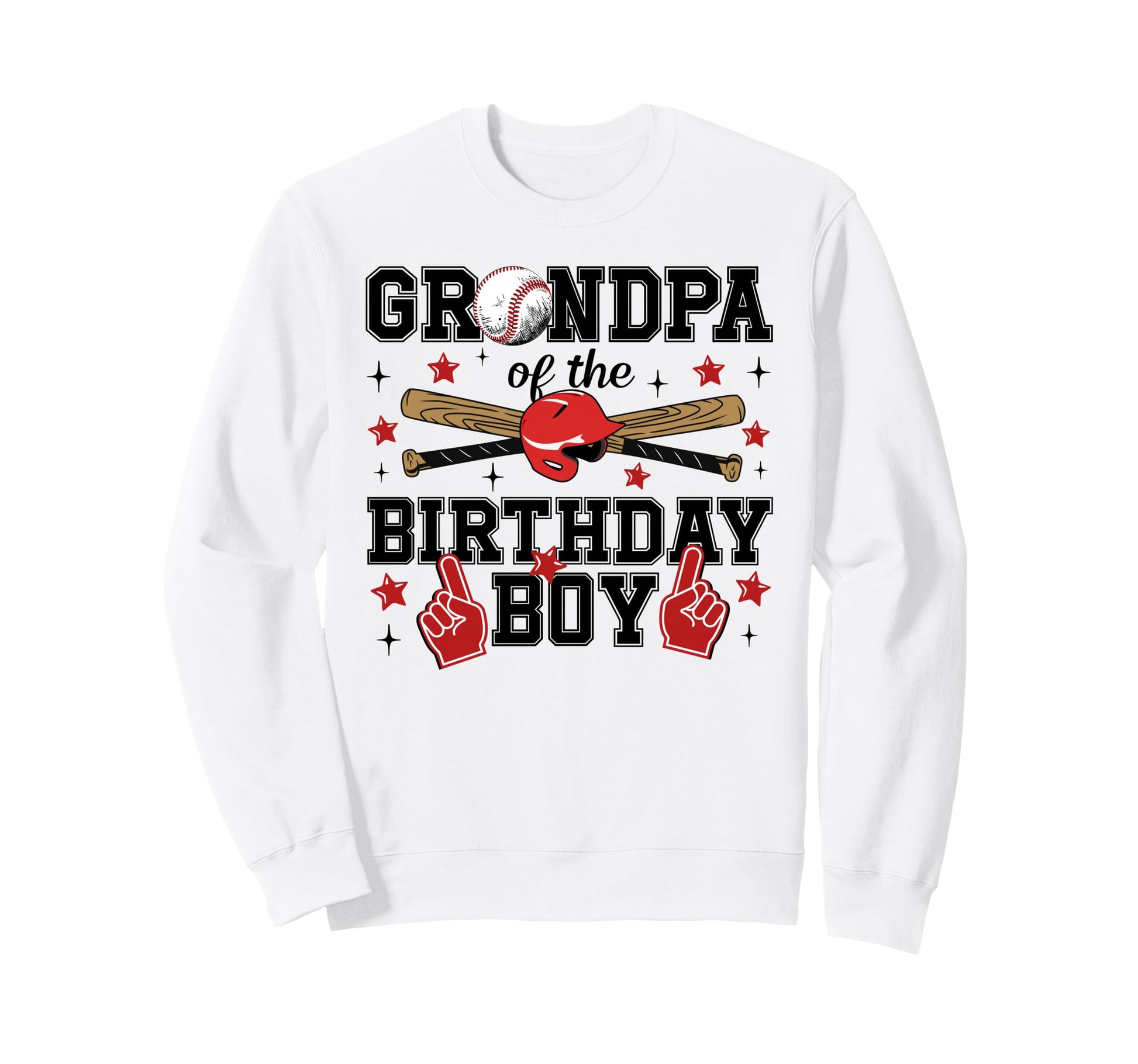 Grandpa Birthday Baseball Sport Sweatshirt - Aesthetic Graphic Men Women - T-Shirt, Sweatshirt, Hoodie