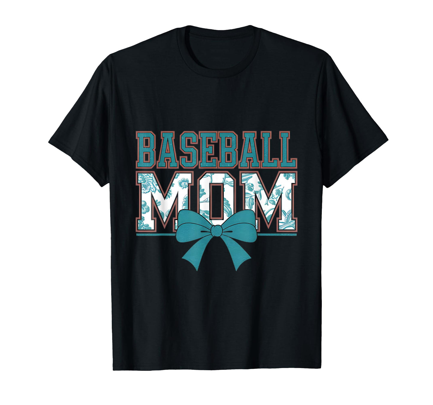 Baseball Mom Coquette Bow Mothers Day T-Shirt - Graphic Print Unisex - T-Shirt, Sweatshirt, Hoodie