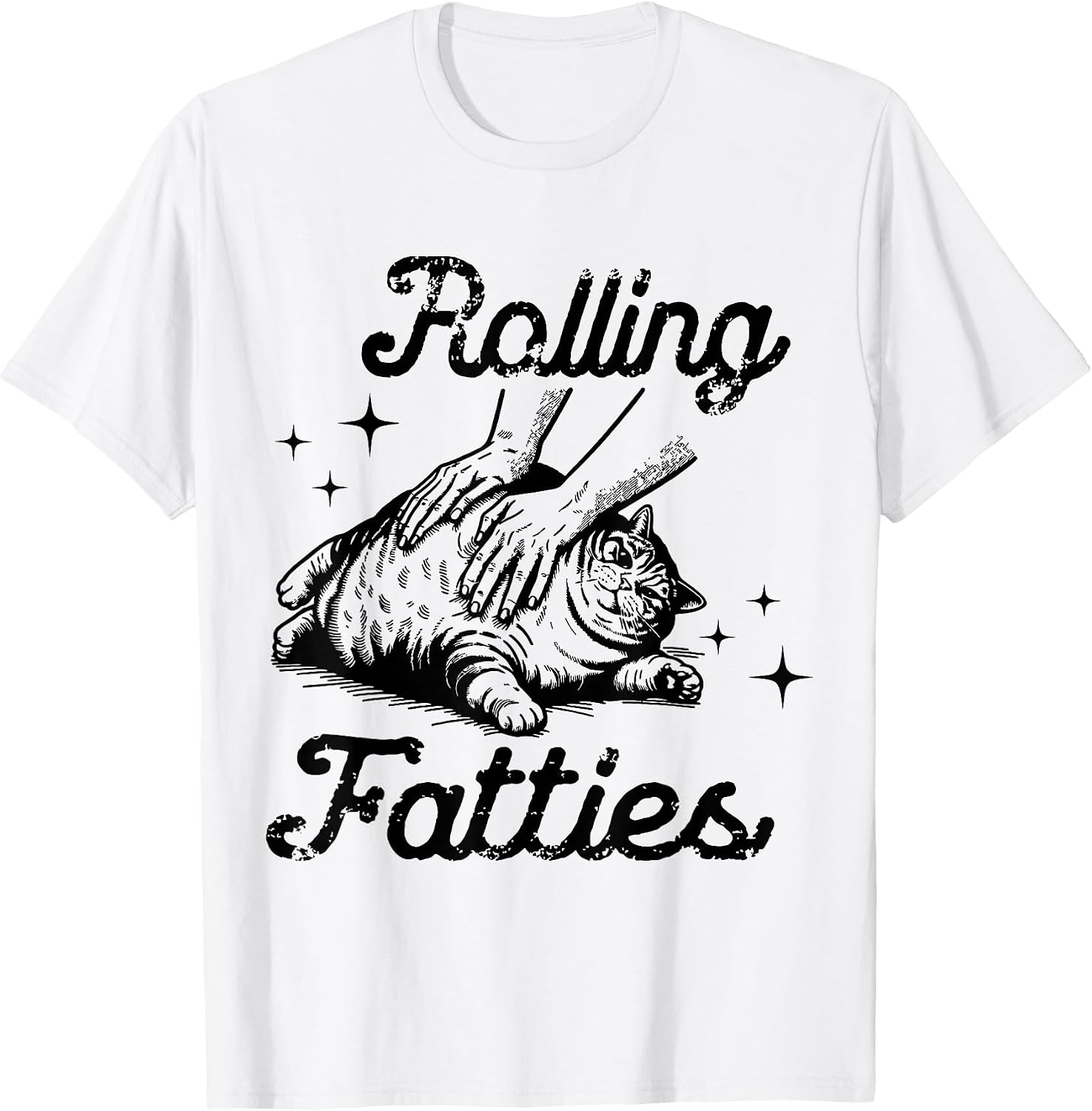 Rolling Fatties Funny Cat Lover for Pet Enthusiasts - Adult & Kids T-Shirts, Sweatshirts & Hoodies apparel design preview 1