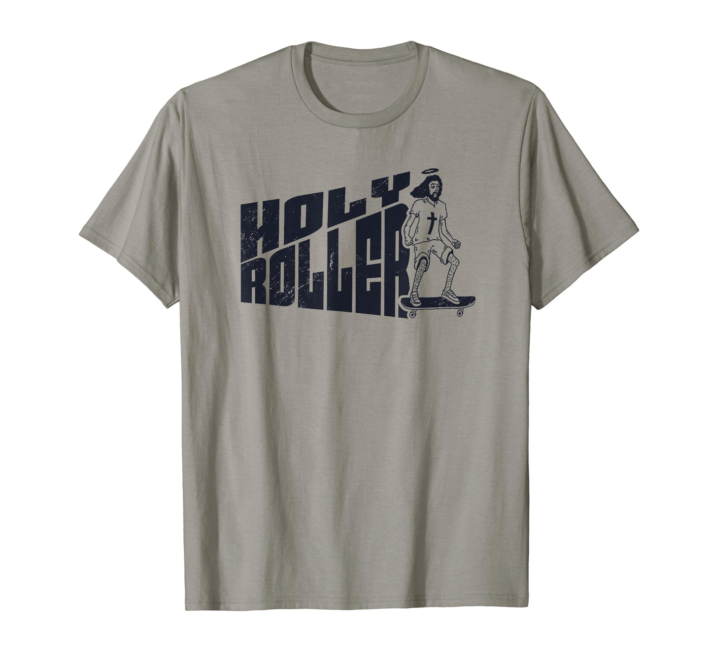Holy Roller Funny Skateboarding Jesus T-Shirt - Novelty Apparel for Adults - T-Shirt, Sweatshirt, Hoodie