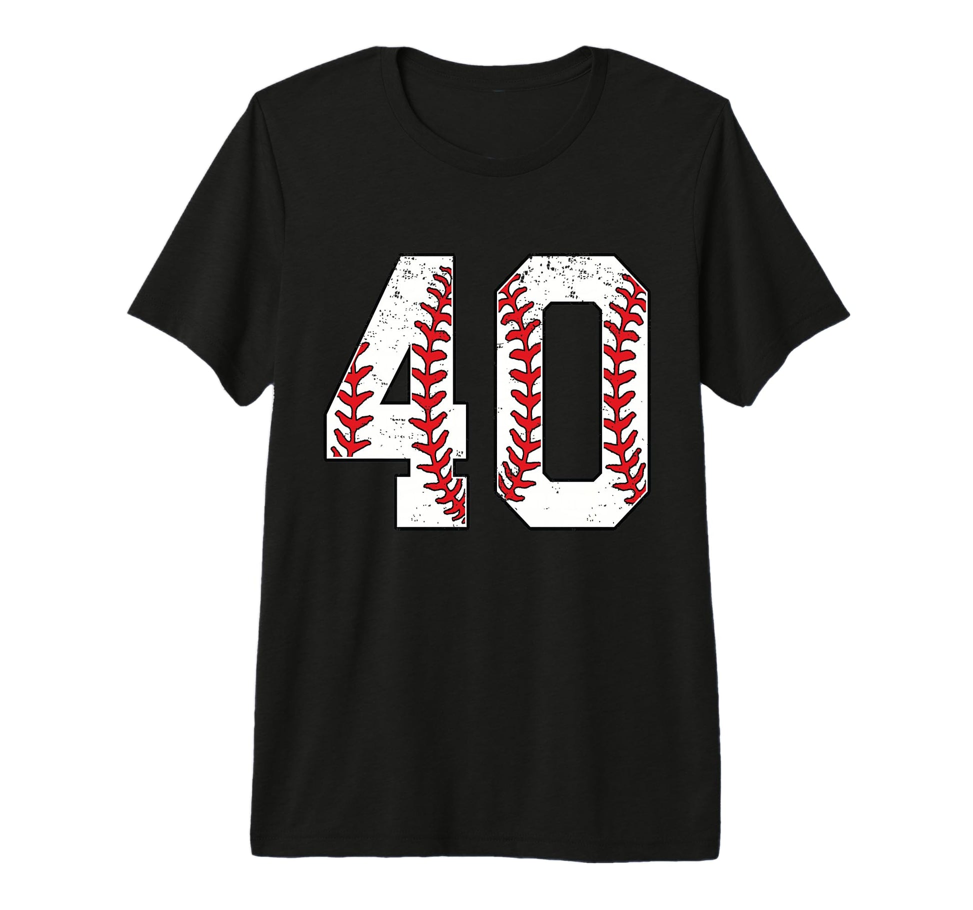 Number 40 Baseball 40 Jersey Number T-Shirt - Custom Art Print Unisex - T-Shirt, Sweatshirt, Hoodie