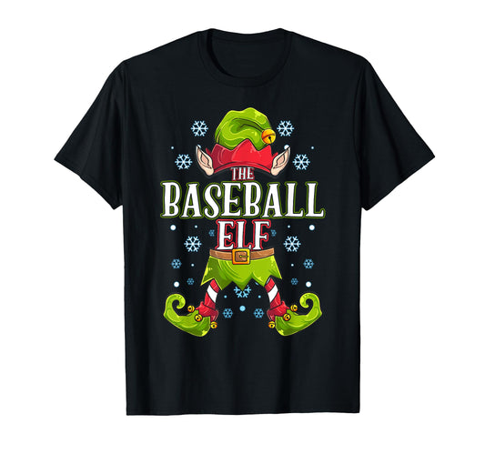 Baseball Elf Matching Family Group T-Shirt - Minimalist Print for Adults - T-Shirt, Sweatshirt, Hoodie