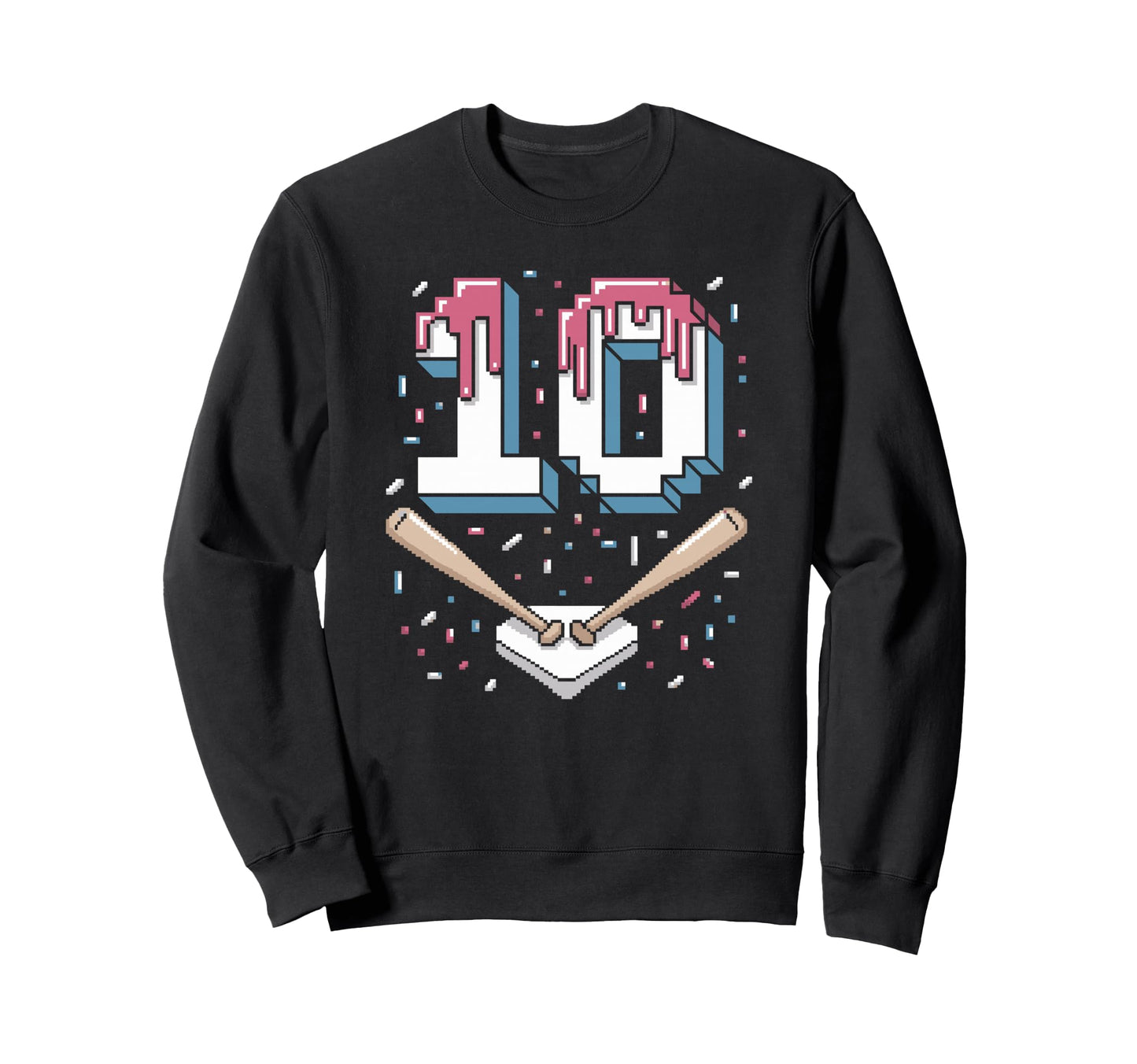 Baseball Birthday Ready Big 10 Party Sweatshirt - Graphic Print Men Women - T-Shirt, Sweatshirt, Hoodie