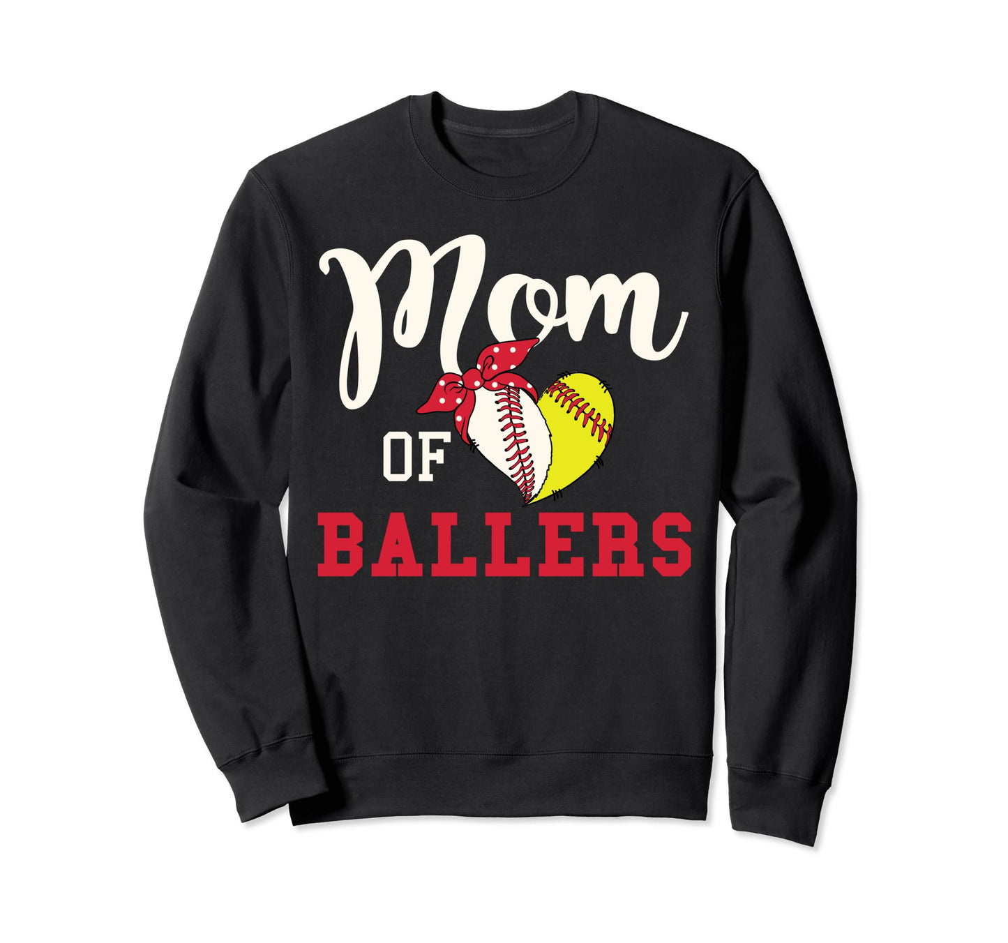 Mom Ballers Baseball Mom Softball Sweatshirt - Aesthetic Graphic Unisex - T-Shirt, Sweatshirt, Hoodie