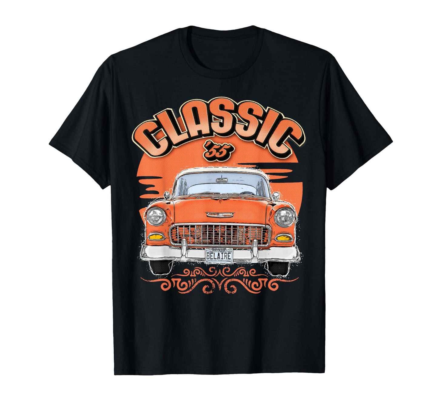 1955 55 56 57 Bel Air Silhouette Old Hot T-Shirt - Trendy Graphic Unisex - T-Shirt, Sweatshirt, Hoodie