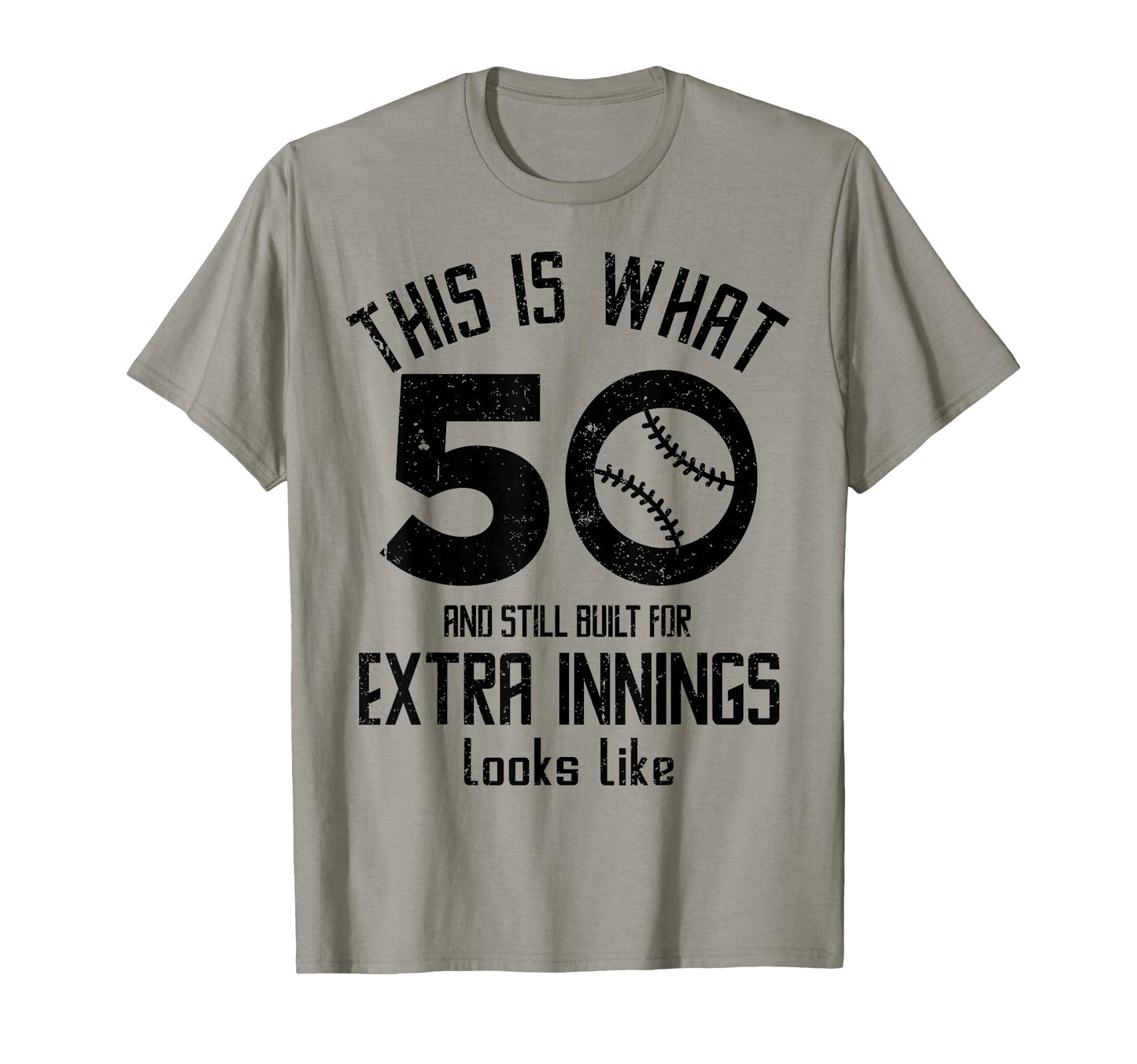 Funny Baseball 50Th Birthday 50 Years Old T-Shirt - Unique Graphic Unisex - T-Shirt, Sweatshirt, Hoodie