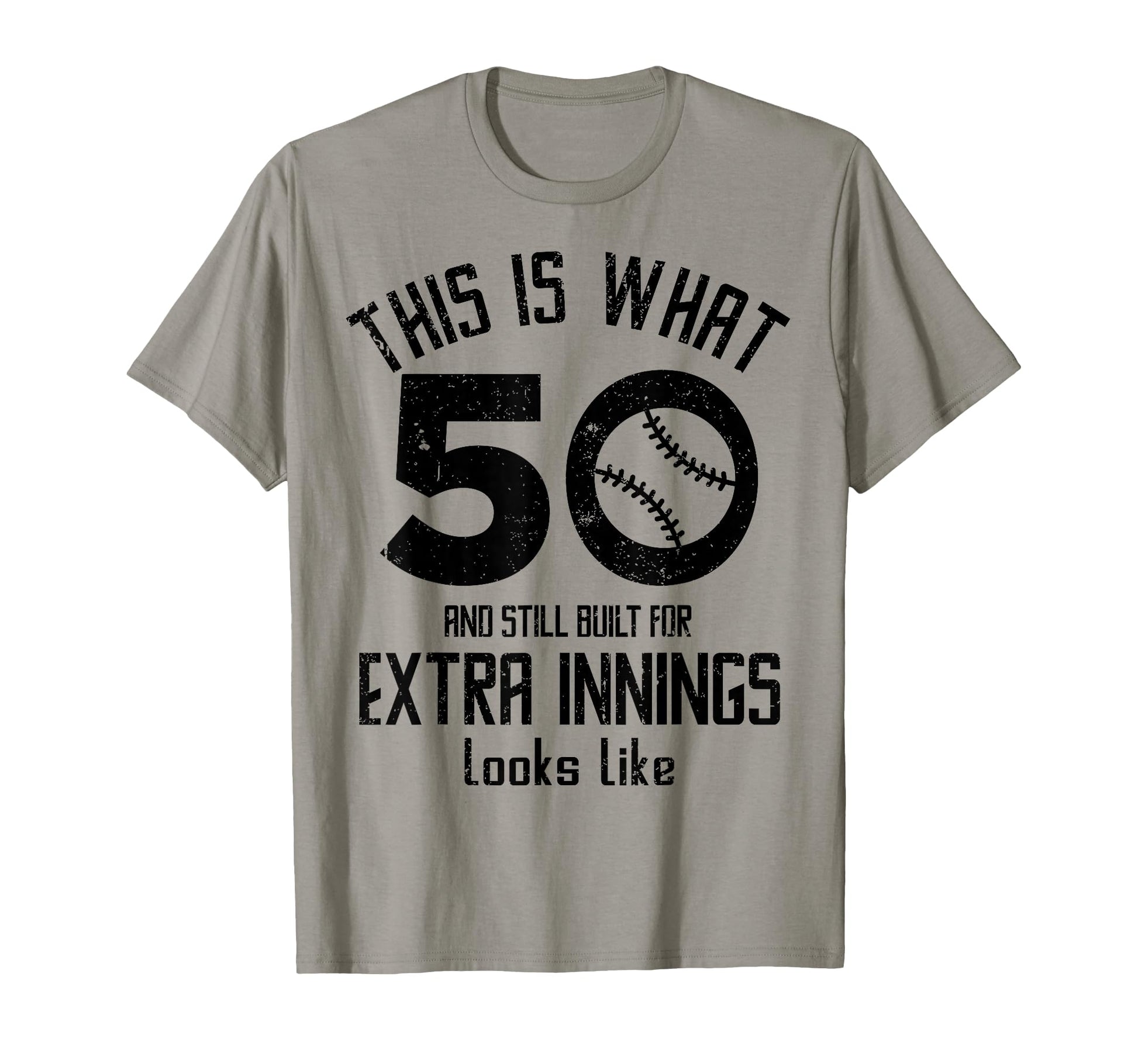 Funny Baseball 50Th Birthday 50 Years Old T-Shirt - Unique Graphic Unisex - T-Shirt, Sweatshirt, Hoodie
