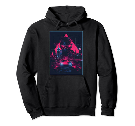 1980S 1990S Sunglasses Car Skyline Hoodie - Casual Everyday Wear Unisex - T-Shirt, Sweatshirt, Hoodie