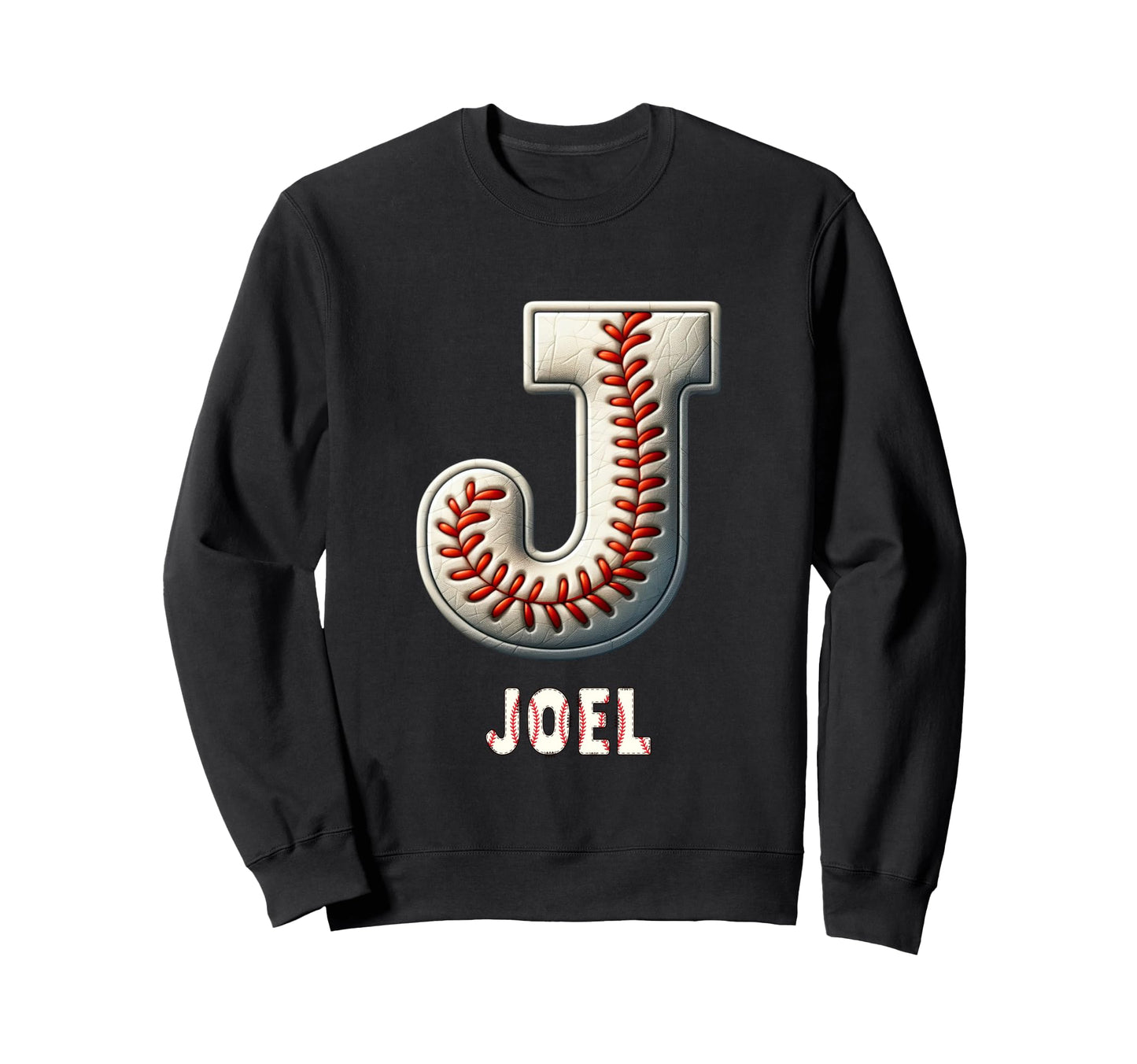 Baseball Home Run Louis Initial Letter Sweatshirt - Trendy Graphic Unisex - T-Shirt, Sweatshirt, Hoodie