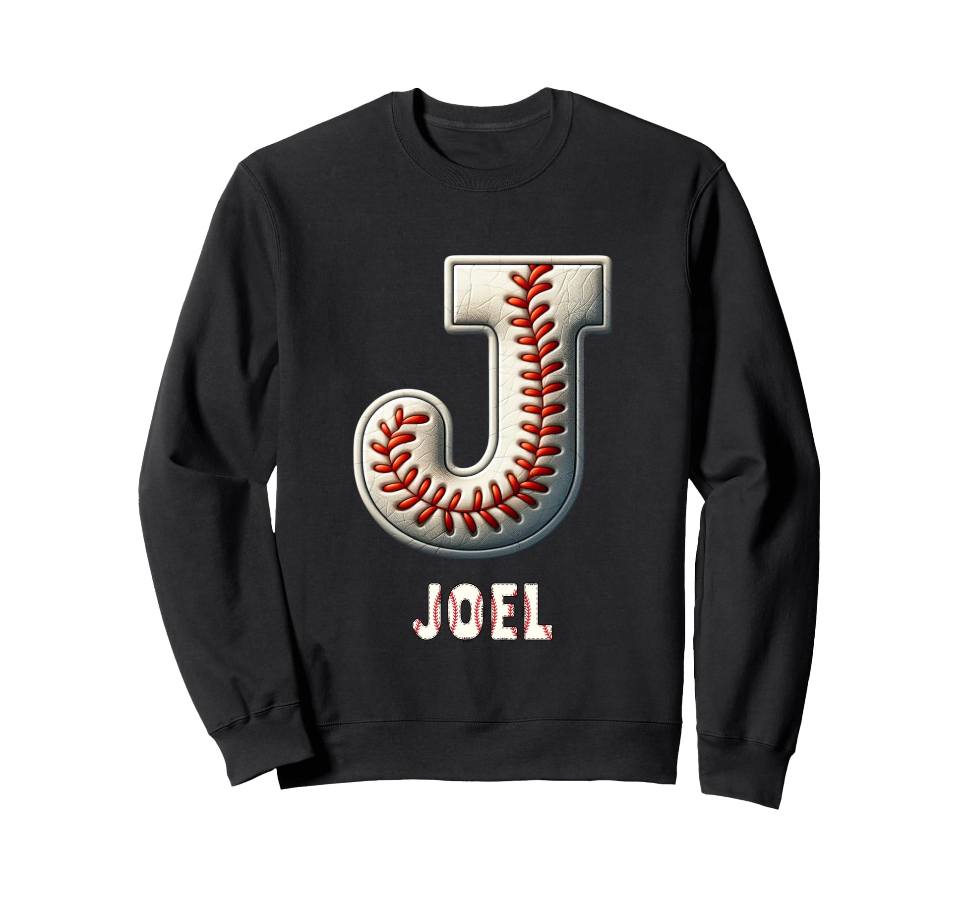 Baseball Home Run Louis Initial Letter Sweatshirt - Trendy Graphic Unisex - T-Shirt, Sweatshirt, Hoodie