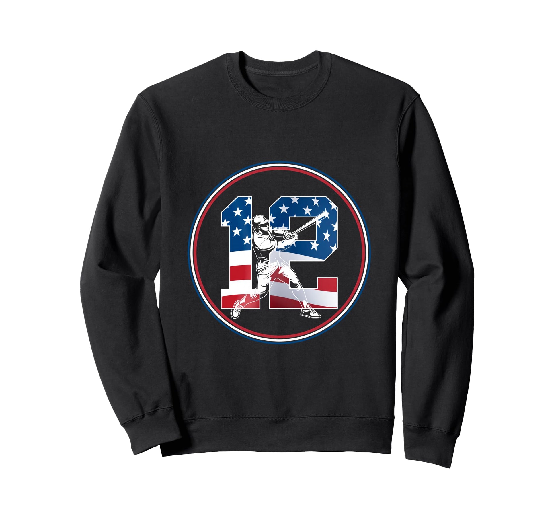 Number 12 Years Baseball 12Th Sweatshirt - Unique Graphic for Adults - T-Shirt, Sweatshirt, Hoodie