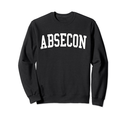 Absecon Nj Distressed White Varsity Sweatshirt - Novelty Apparel Men Women - T-Shirt, Sweatshirt, Hoodie