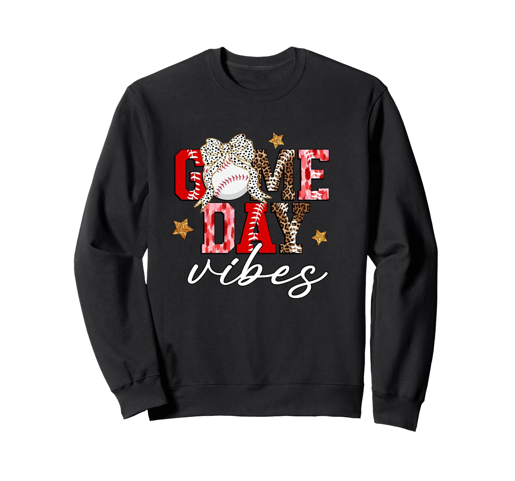 Game Day Baseball Coquette Sweatshirt - Custom Art Print for Adults - T-Shirt, Sweatshirt, Hoodie