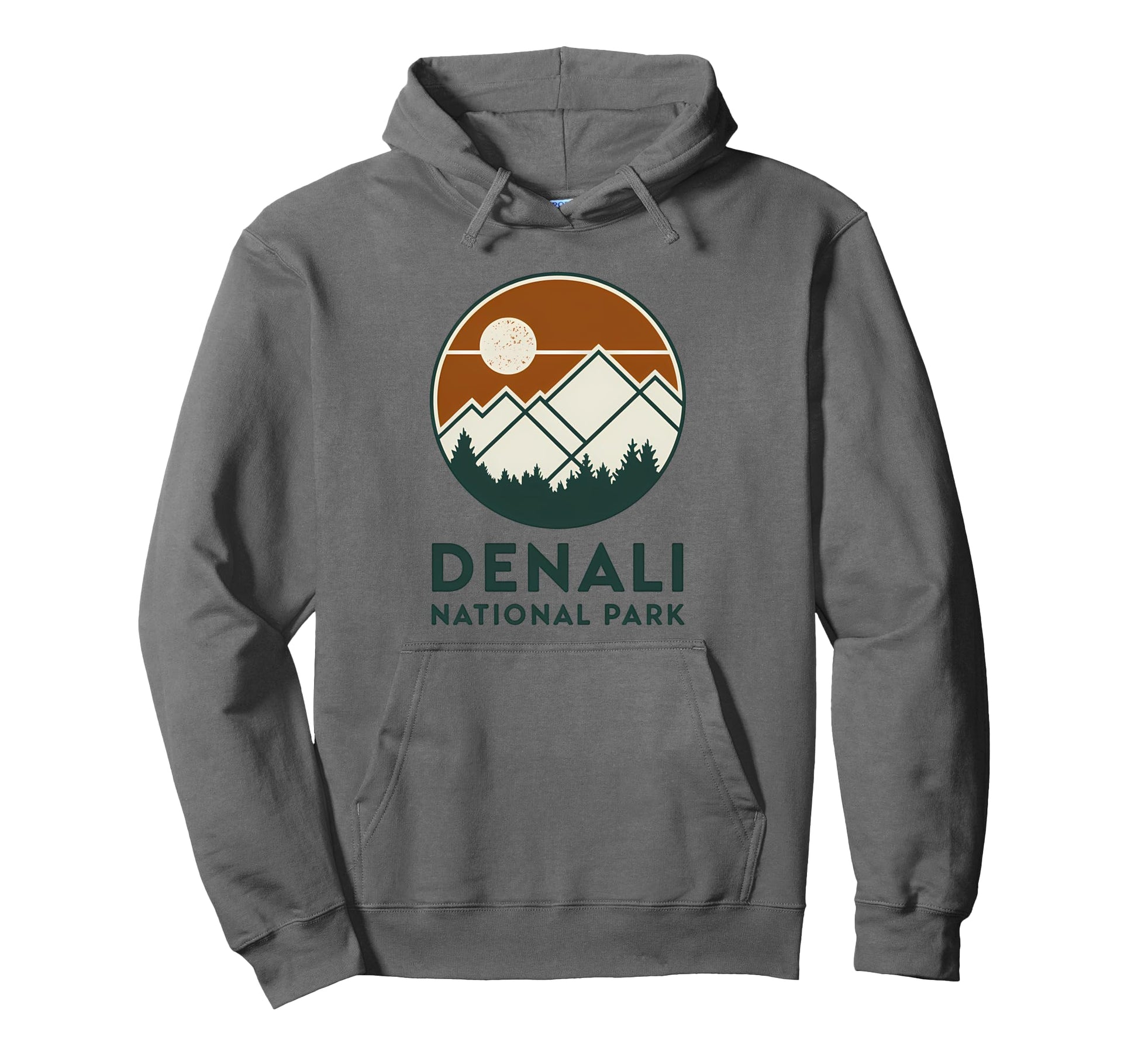 Denali Est 1917 Alaska National Park Hoodie - Minimalist Print for Adults - T-Shirt, Sweatshirt, Hoodie