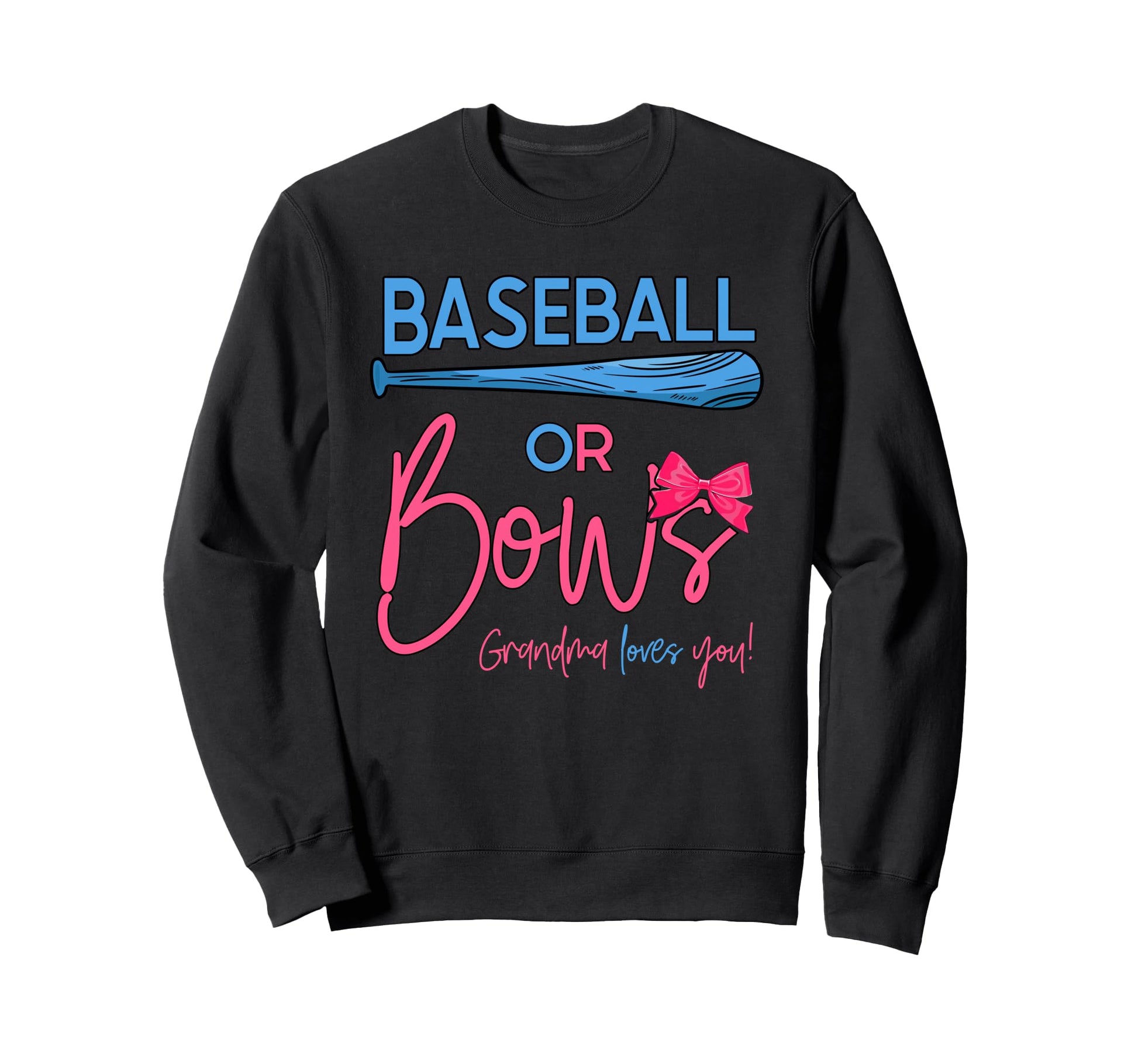 Baseball Or Bows Gender Reveal Party Sweatshirt - Minimalist Print Unisex - T-Shirt, Sweatshirt, Hoodie