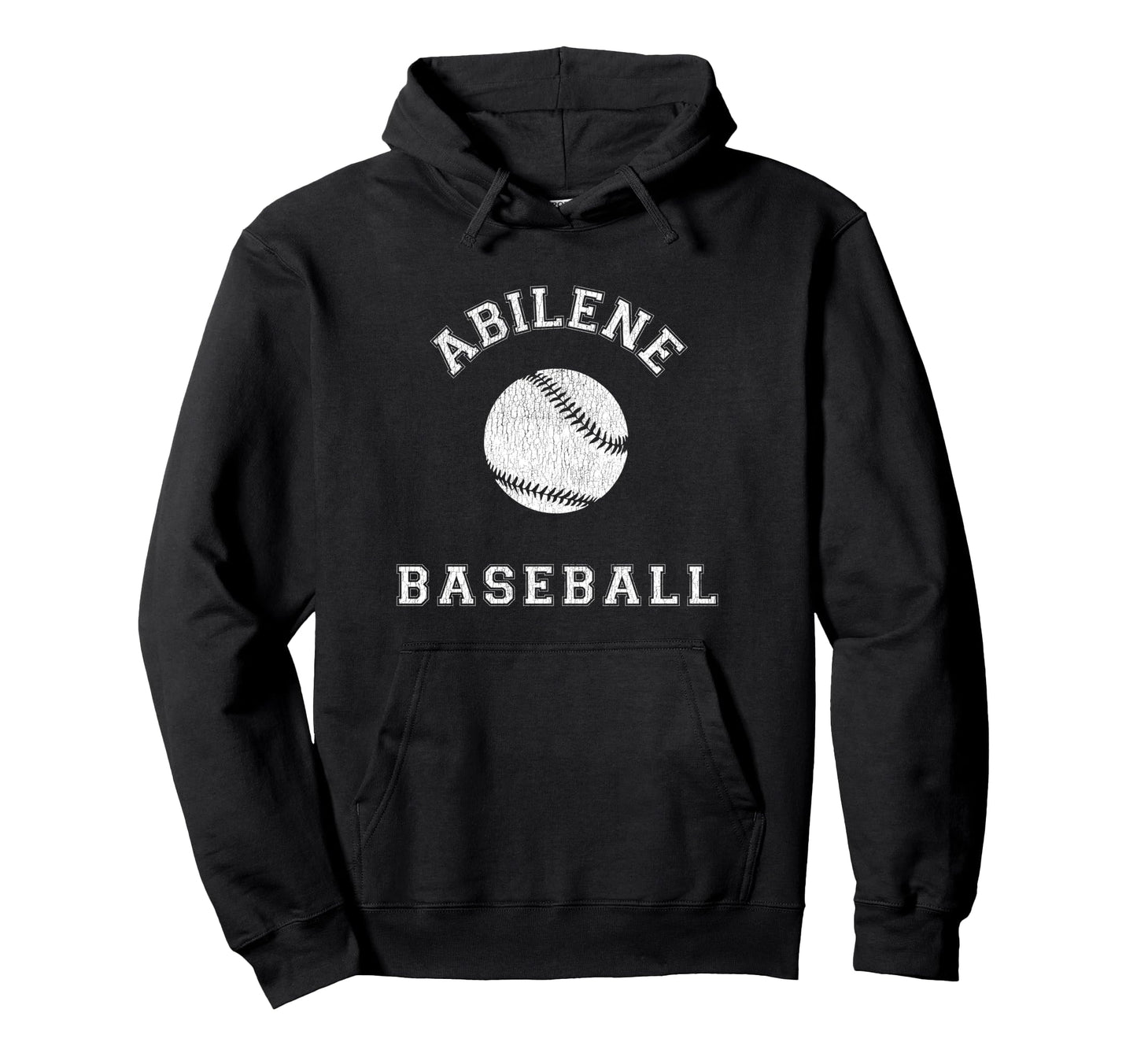 Abilene Baseball Distressed Hoodie - Casual Everyday Wear Men Women - T-Shirt, Sweatshirt, Hoodie