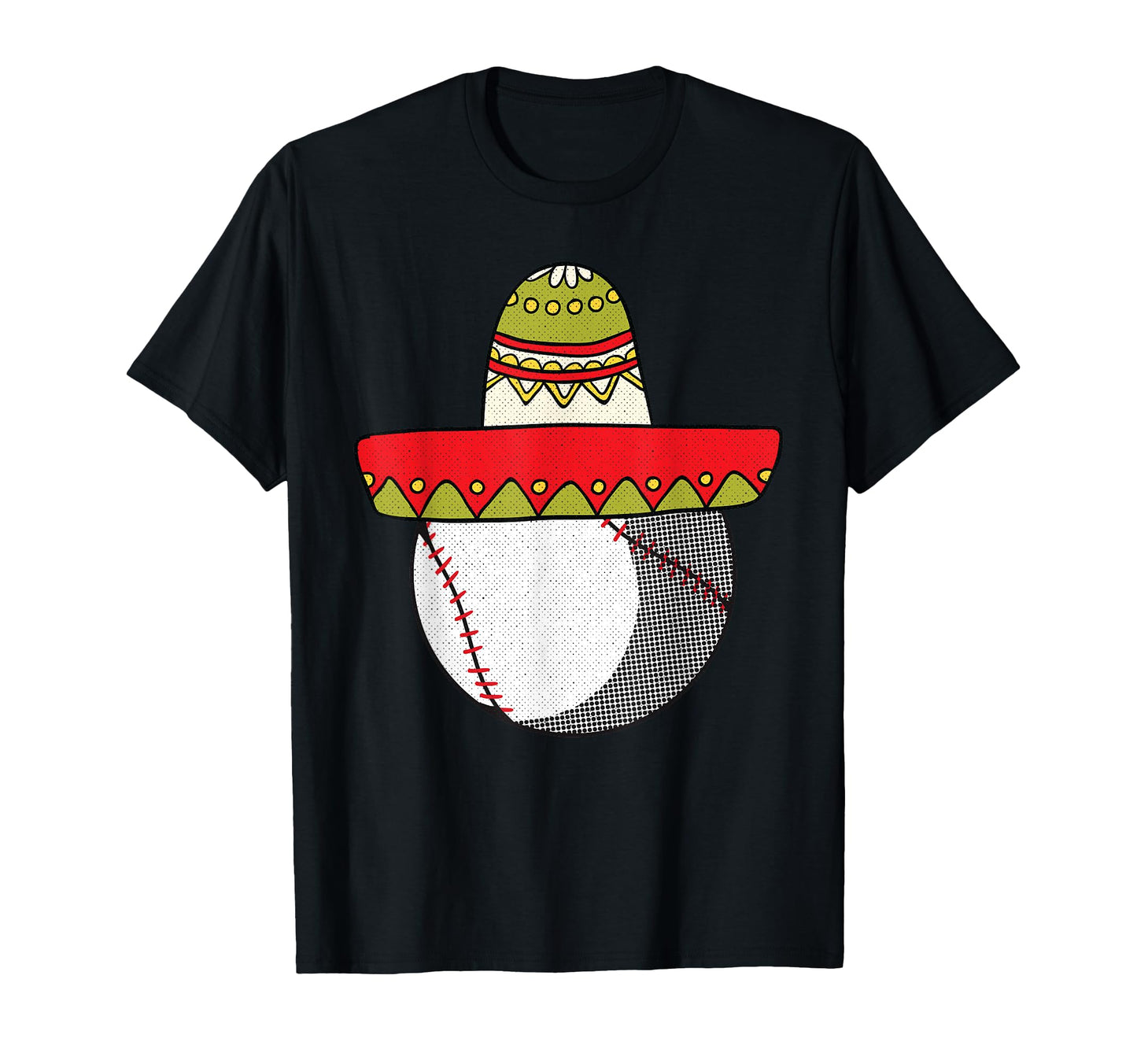 Baseball Cinco De Mayo Sombrero T-Shirt - Casual Everyday Wear for Adults - T-Shirt, Sweatshirt, Hoodie
