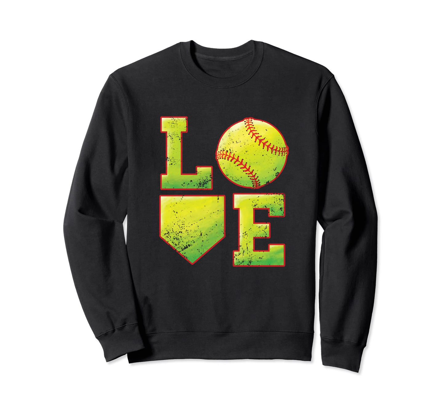 Love Softball Softball Player Sweatshirt - Graphic Print for Adults - T-Shirt, Sweatshirt, Hoodie