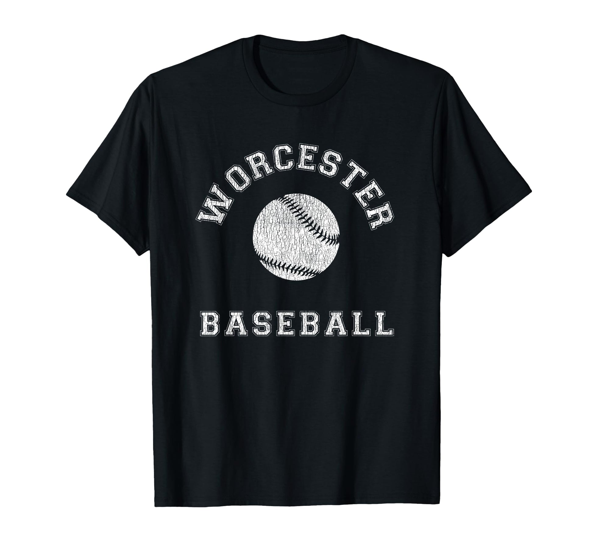 Worcester Baseball Distressed T-Shirt - Custom Art Print Men Women - T-Shirt, Sweatshirt, Hoodie