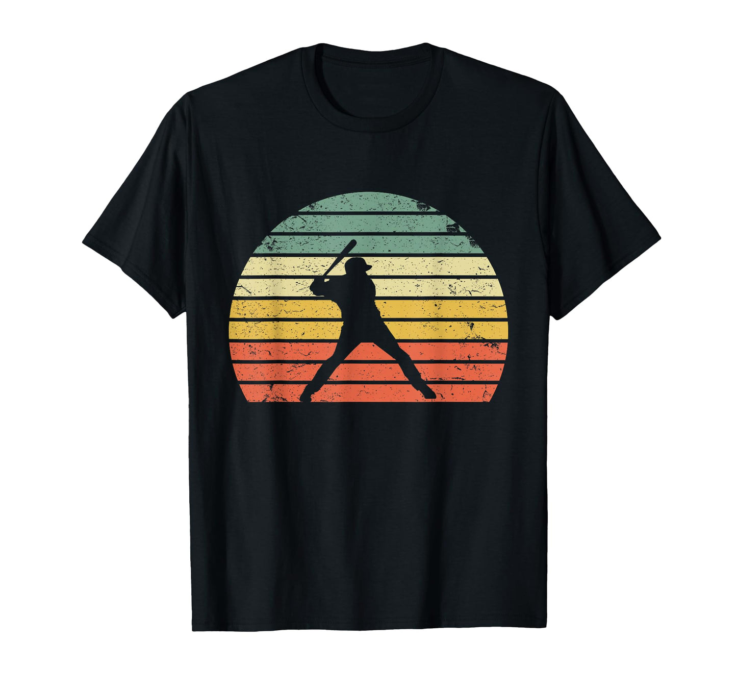 Baseball Batter Swinging Sunset T-Shirt - Graphic Print for Adults - T-Shirt, Sweatshirt, Hoodie