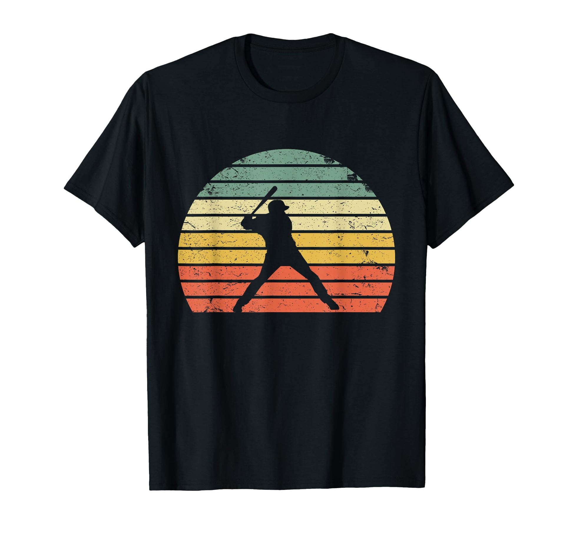 Baseball Batter Swinging Sunset T-Shirt - Graphic Print for Adults - T-Shirt, Sweatshirt, Hoodie