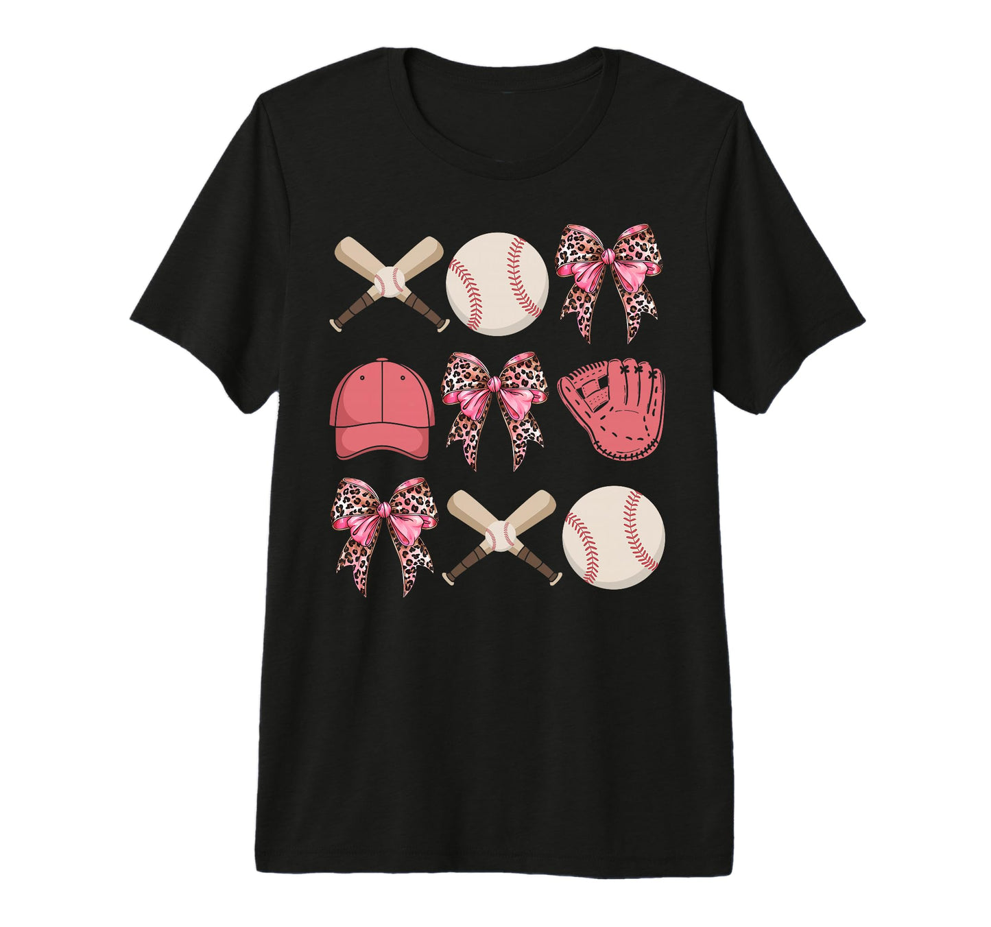Baseball Mama Coquette Bow Baseball T-Shirt - Novelty Apparel for Adults - T-Shirt, Sweatshirt, Hoodie