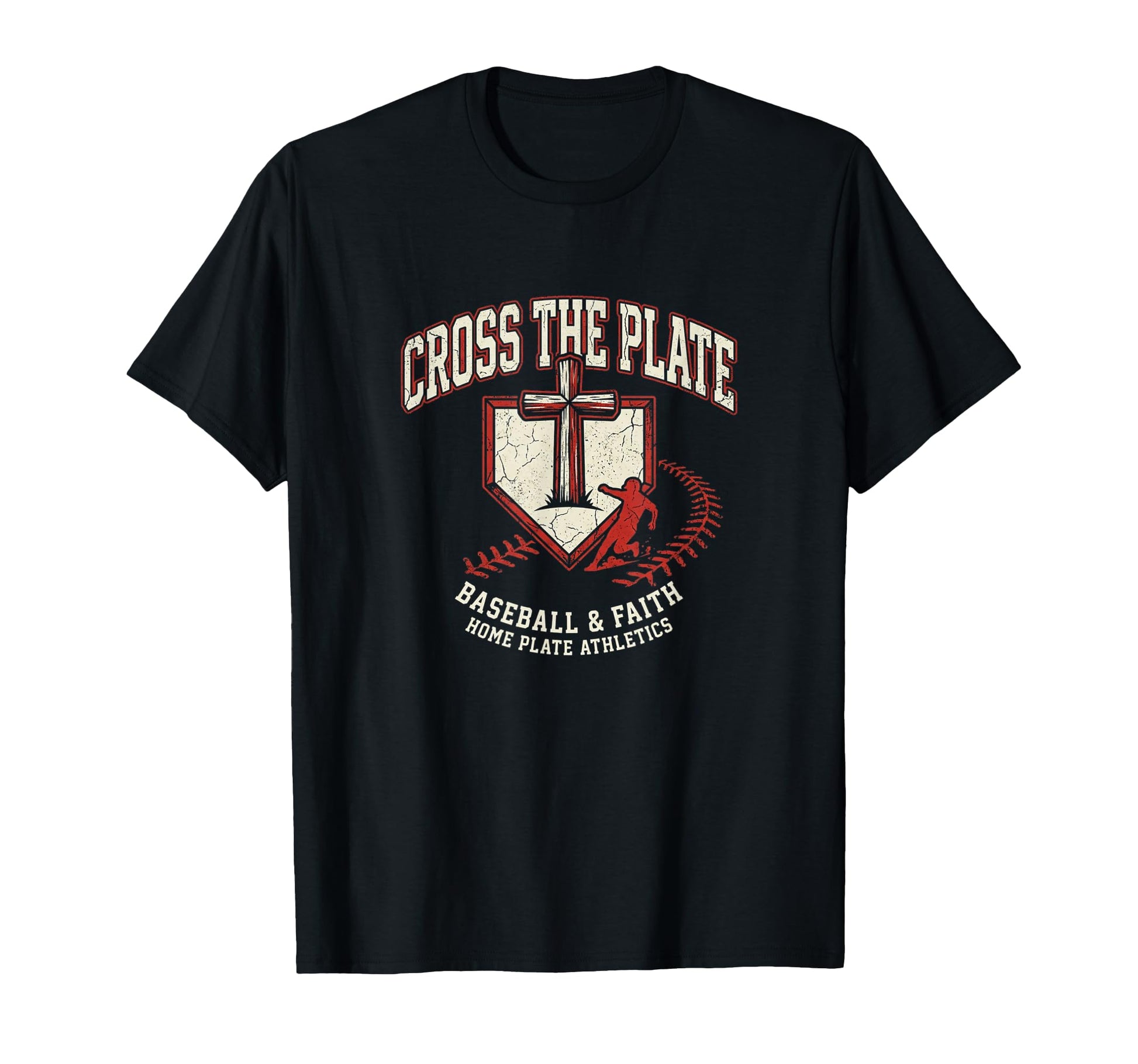 Cross Plate Christian Baseball Faith T-Shirt - Aesthetic Graphic Unisex - T-Shirt, Sweatshirt, Hoodie