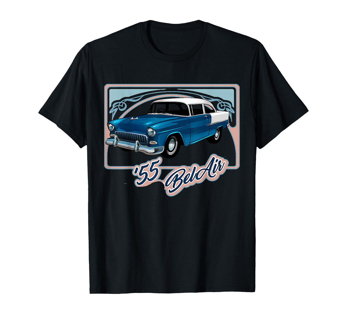 1955 Bel Air 50S Cars Street Hot Rod T-Shirt - Minimalist Print for Adults - T-Shirt, Sweatshirt, Hoodie