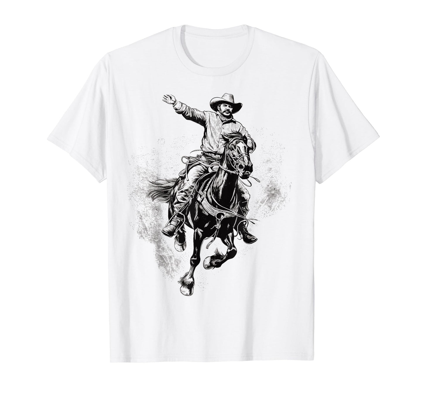 Cowboy Rodeo Horse Riding Usa Cowboy T-Shirt - Custom Art Print for Adults - T-Shirt, Sweatshirt, Hoodie
