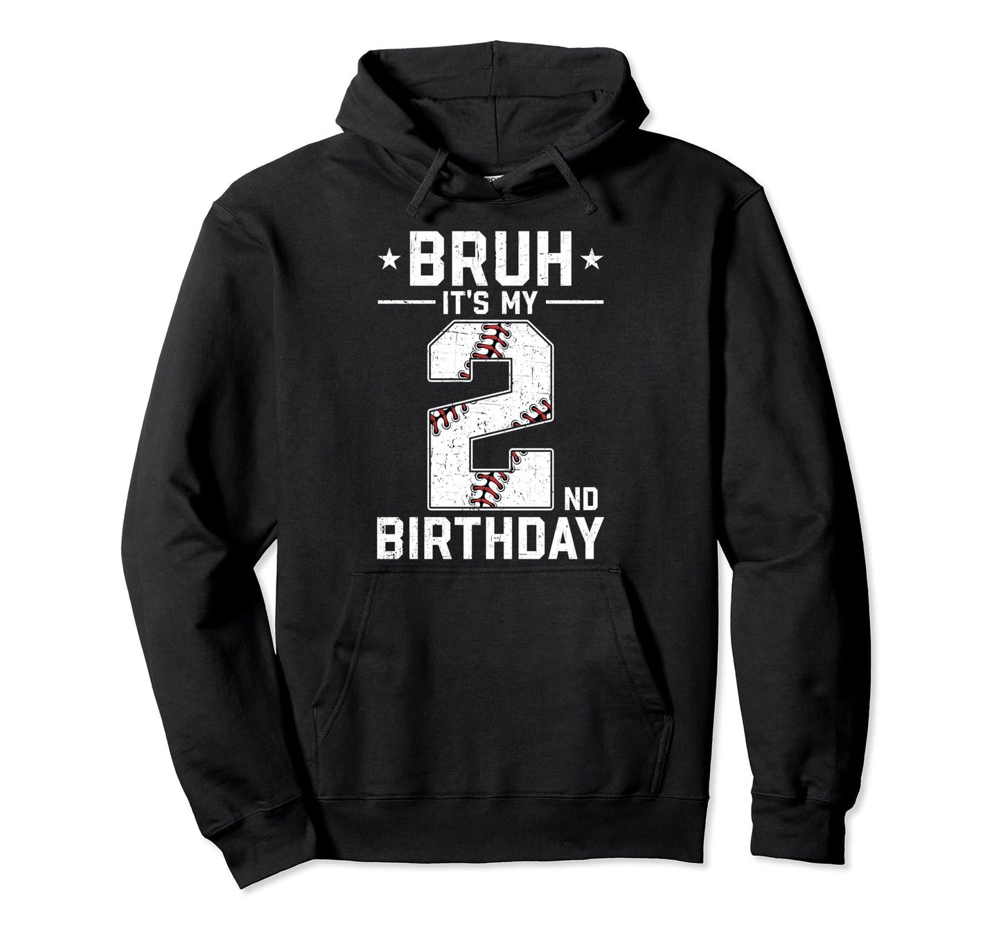 2 Year Old Birthday Baseball Bruh Its Hoodie - Minimalist Print Men Women - T-Shirt, Sweatshirt, Hoodie