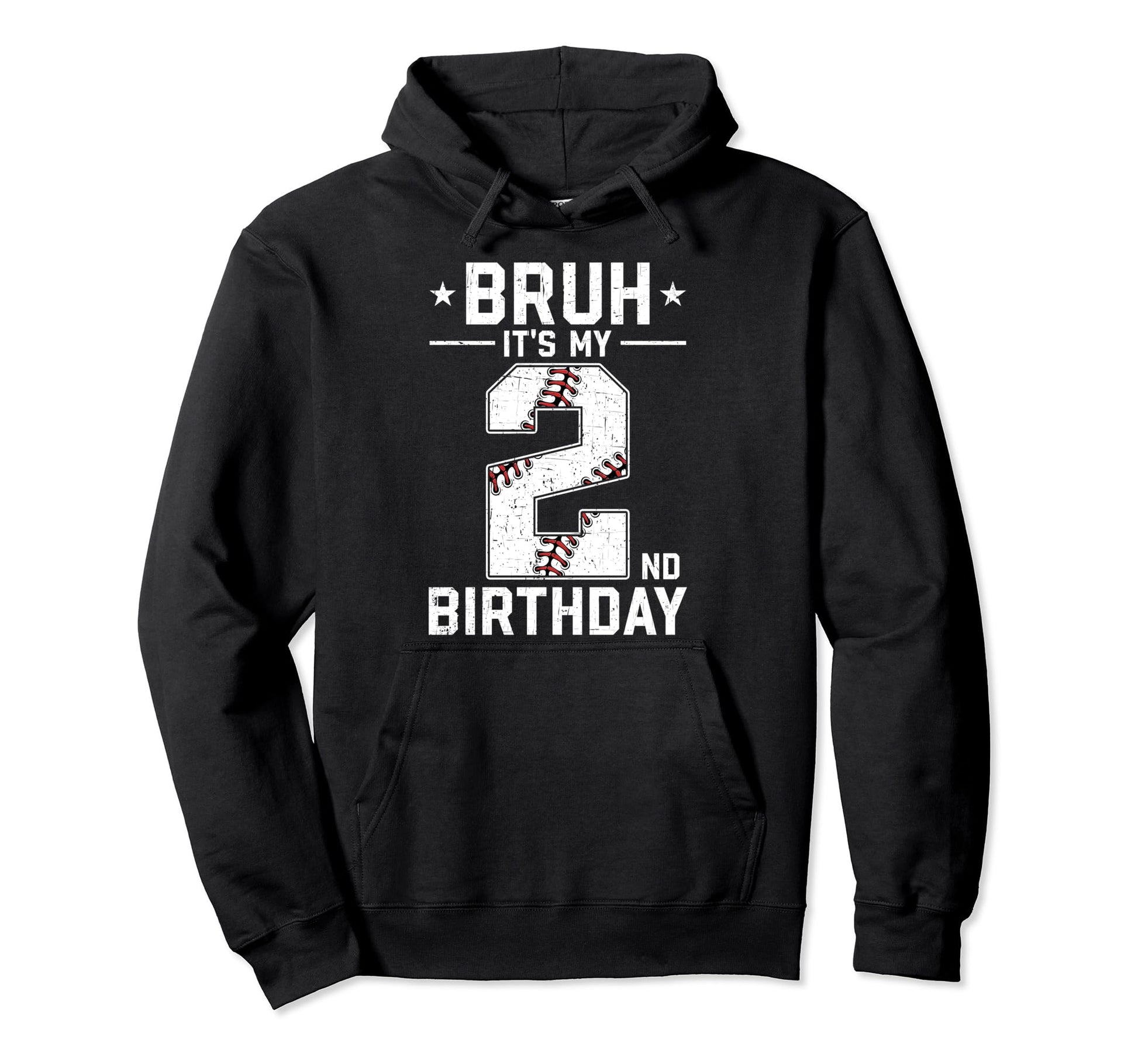 2 Year Old Birthday Baseball Bruh Its Hoodie - Minimalist Print Men Women - T-Shirt, Sweatshirt, Hoodie