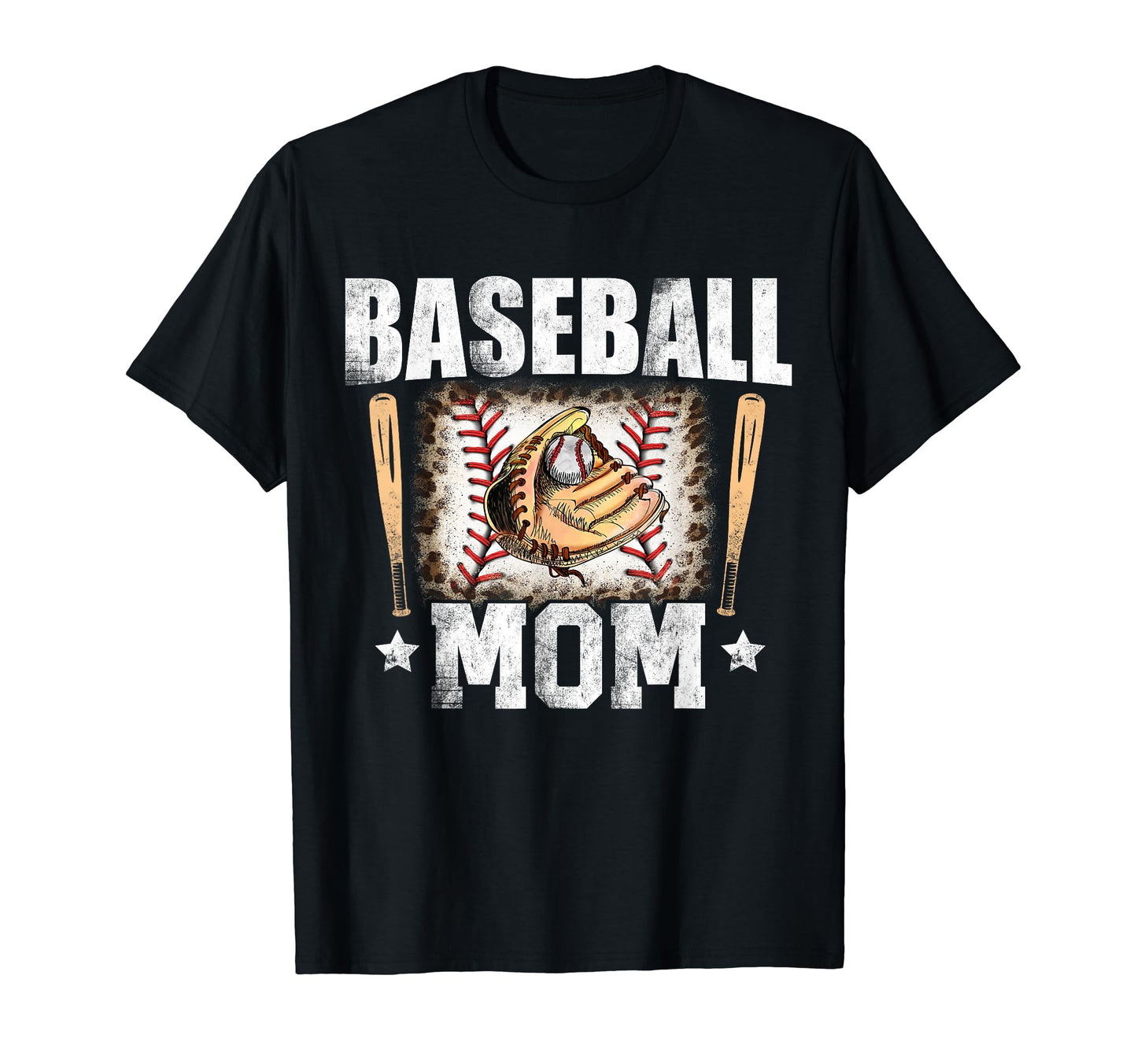 Leopard Softball Baseball Mom T-Shirt - Aesthetic Graphic for Adults - T-Shirt, Sweatshirt, Hoodie