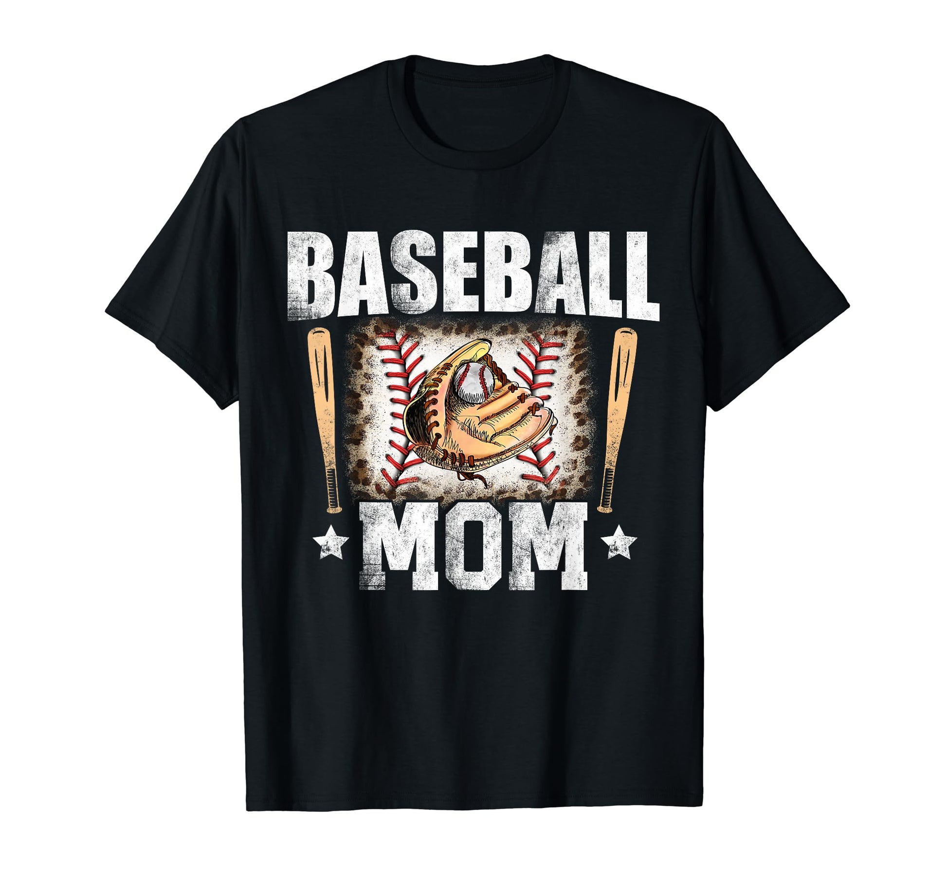 Leopard Softball Baseball Mom T-Shirt - Aesthetic Graphic for Adults - T-Shirt, Sweatshirt, Hoodie