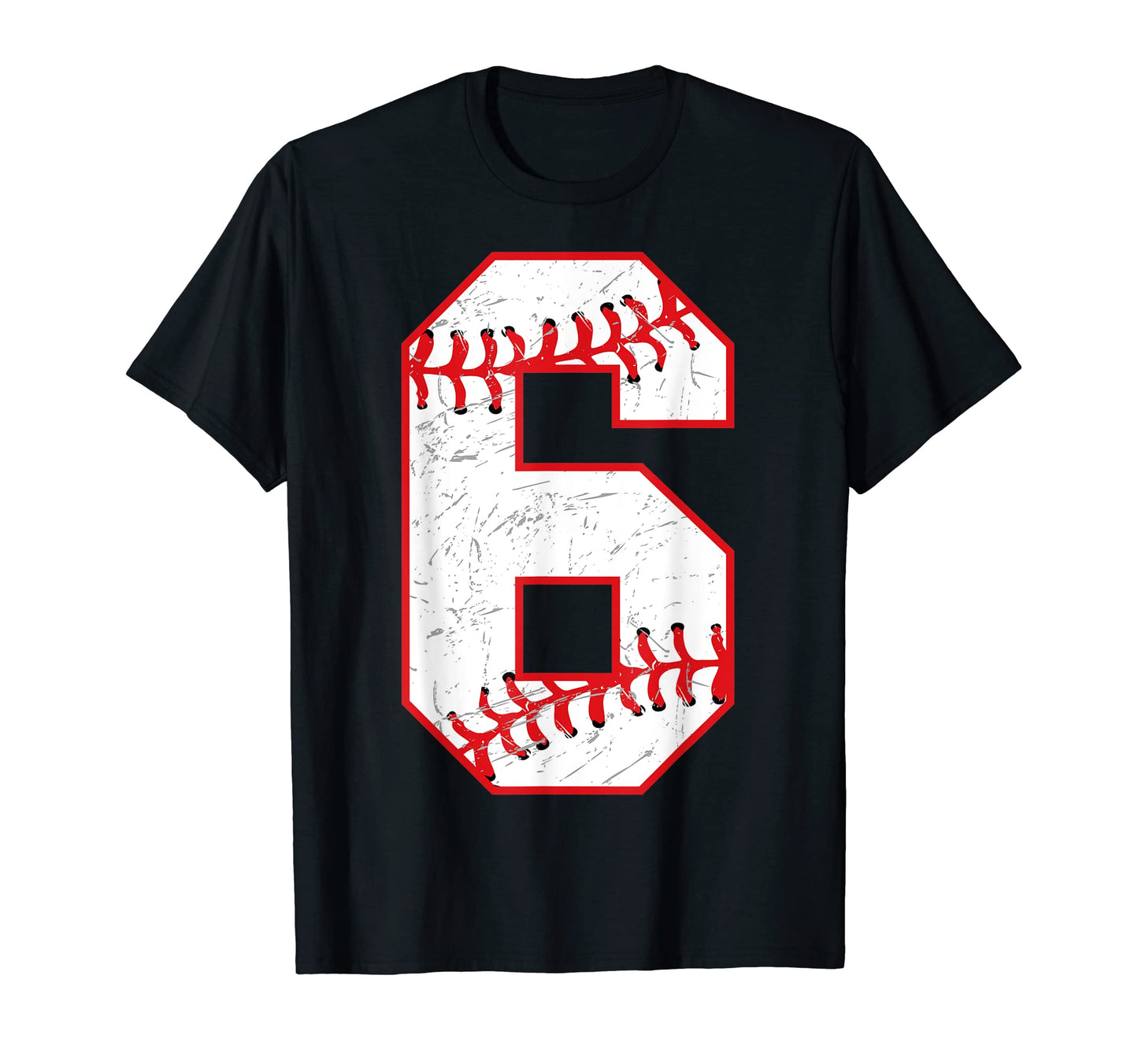 6 Birthday Baseball Theme Bday Party T-Shirt - Custom Art Print for Adults - T-Shirt, Sweatshirt, Hoodie
