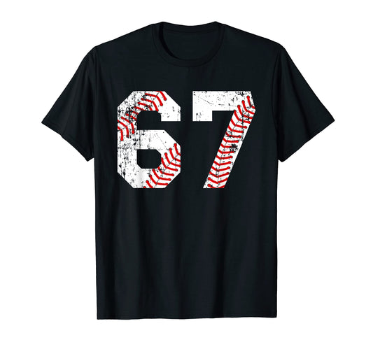 Baseball 67 Jersey Number T-Shirt - Streetwear Style for Adults - T-Shirt, Sweatshirt, Hoodie