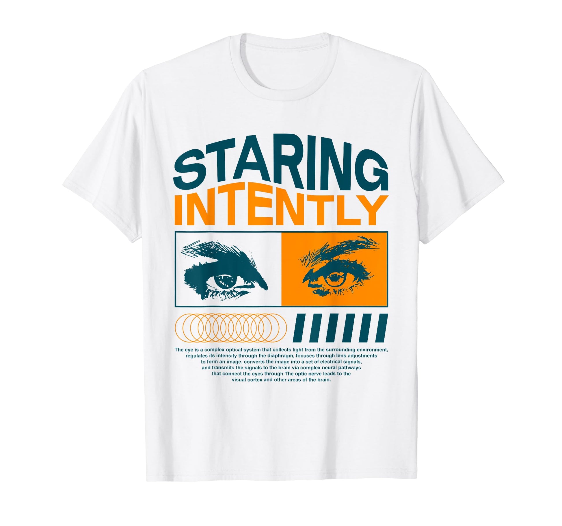 Staring Intently Y2K Aesthetic T-Shirt - Custom Art Print for Adults - T-Shirt, Sweatshirt, Hoodie