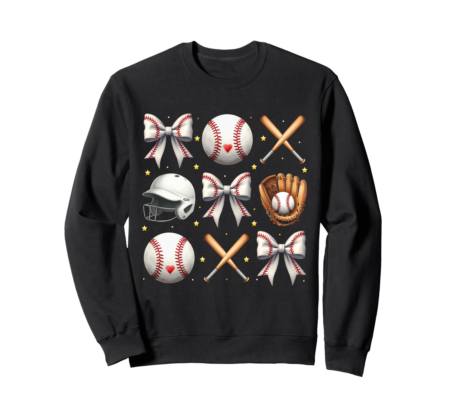 Baseball Coquette Bow Baseball Lovers Sweatshirt - Novelty Apparel Unisex - T-Shirt, Sweatshirt, Hoodie