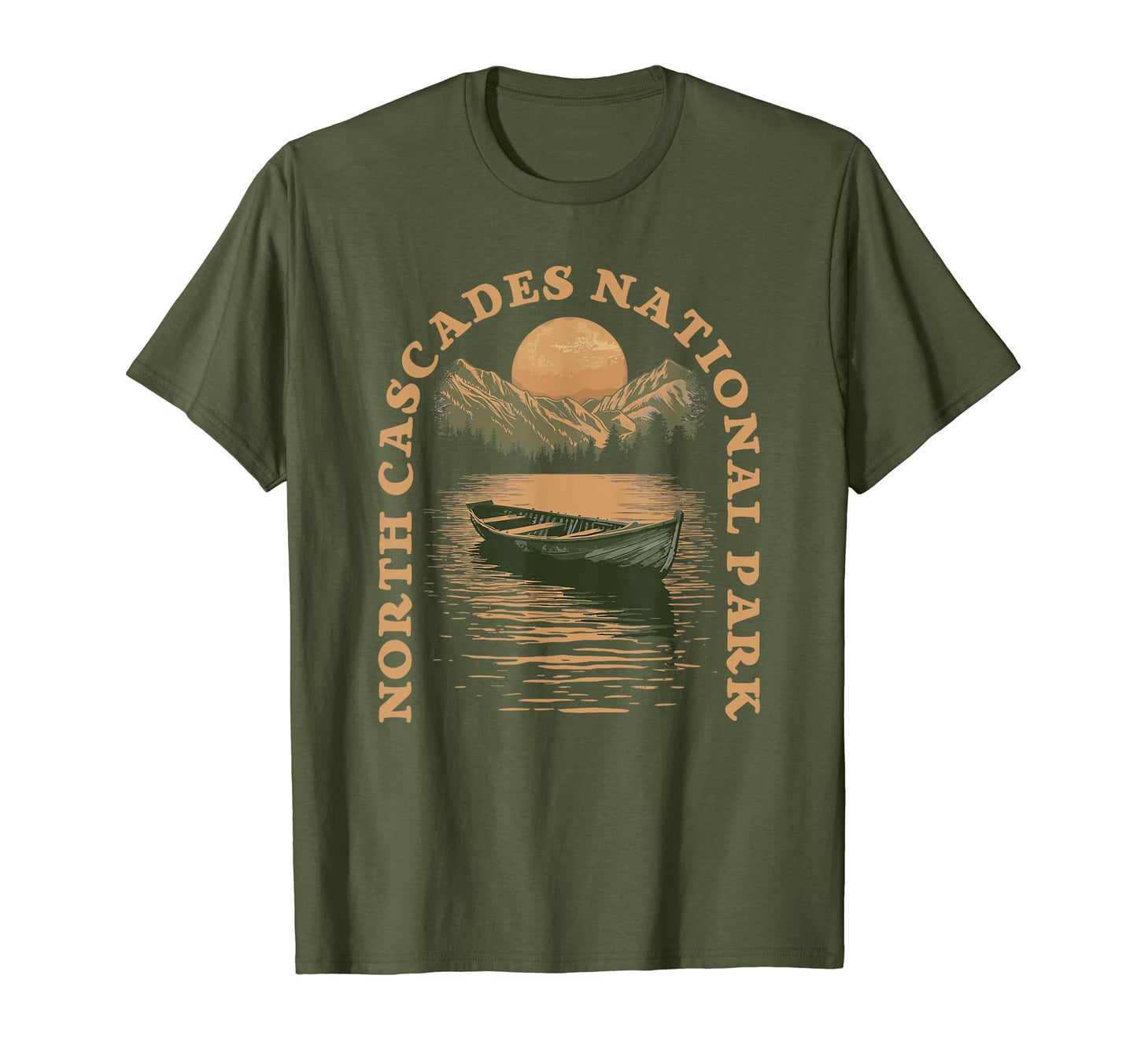 North Cascades National Park Boat T-Shirt - Casual Everyday Wear Unisex - T-Shirt, Sweatshirt, Hoodie