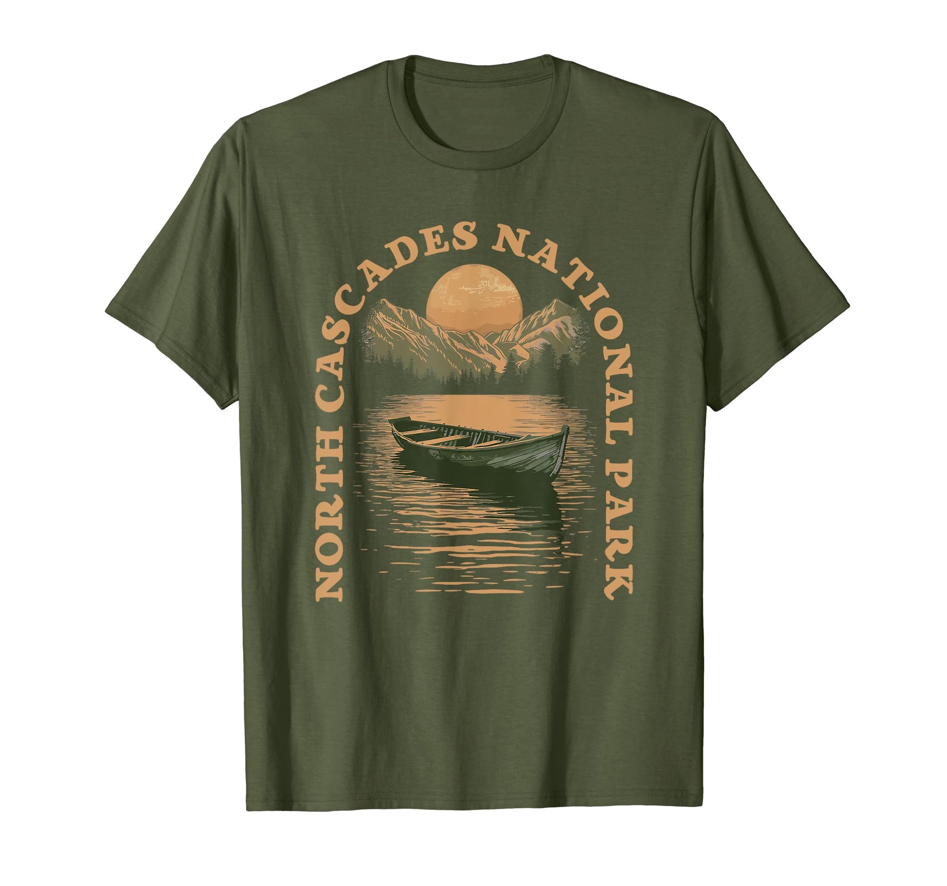 North Cascades National Park Boat T-Shirt - Casual Everyday Wear Unisex - T-Shirt, Sweatshirt, Hoodie