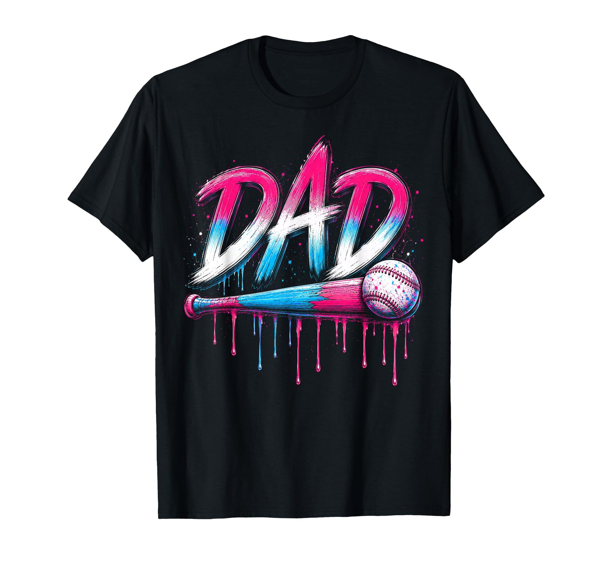 Baseball Dad Ice Cream Drip Fathers T-Shirt - Fun Novelty Design Unisex - T-Shirt, Sweatshirt, Hoodie