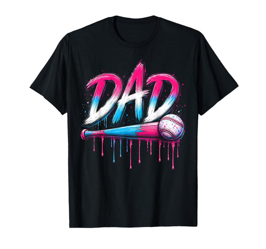 Baseball Dad Ice Cream Drip Fathers T-Shirt - Fun Novelty Design Unisex - T-Shirt, Sweatshirt, Hoodie