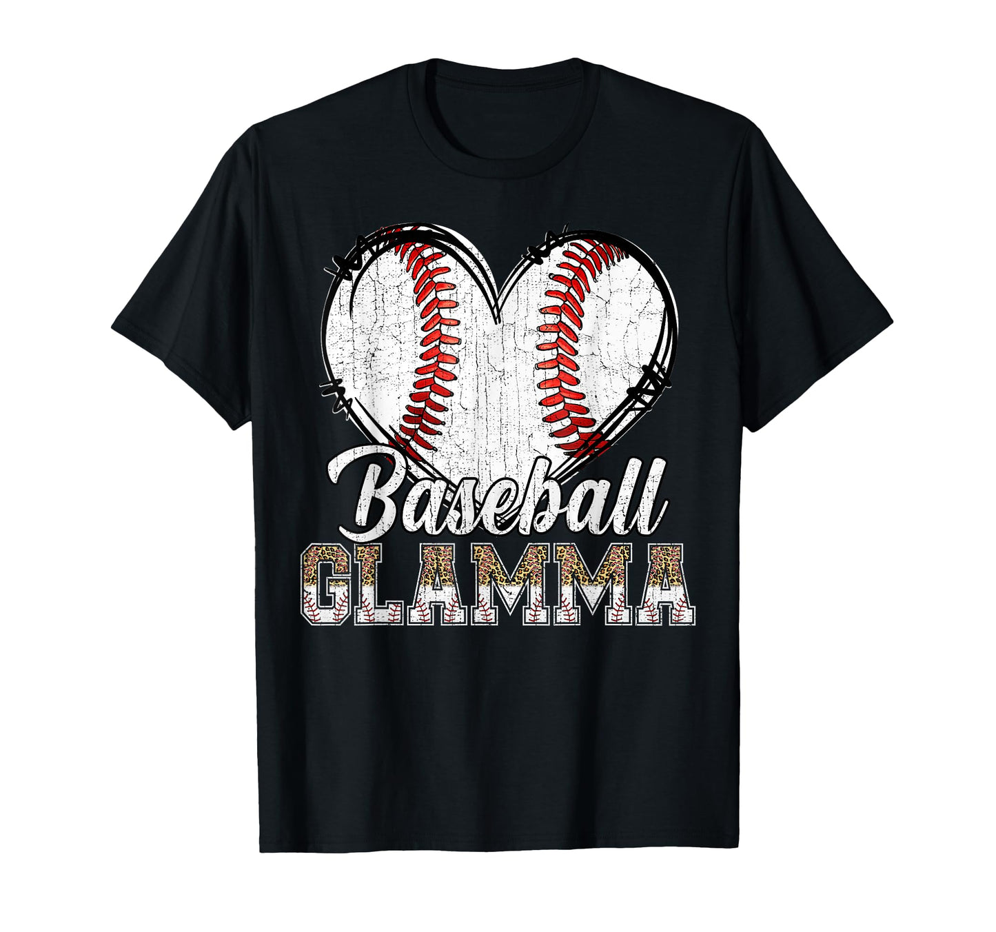 Softball Baseball Glamma Heart T-Shirt - Casual Everyday Wear Men Women - T-Shirt, Sweatshirt, Hoodie